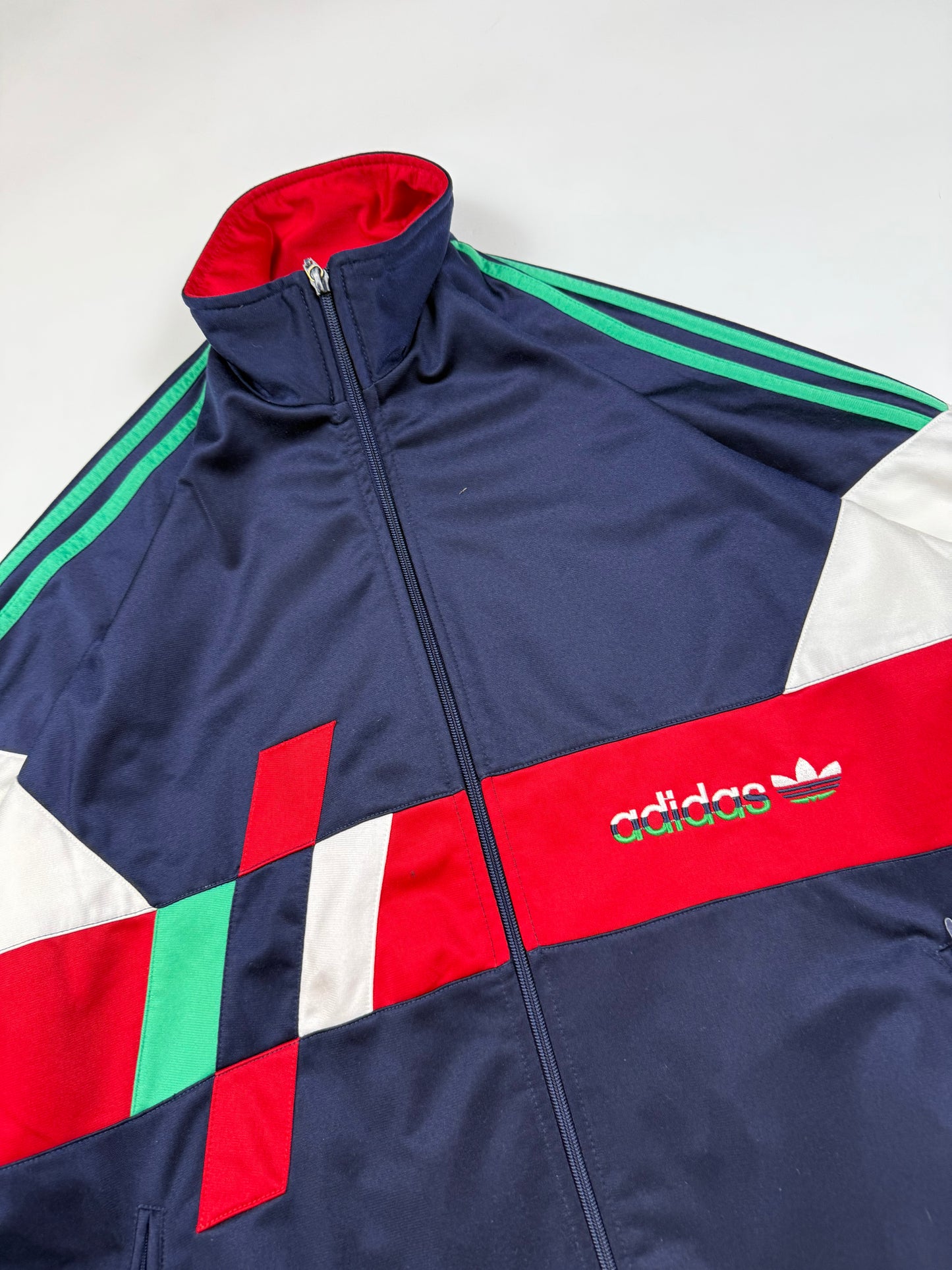 Vintage 90s Adidas originals colour block track jacket (L)
