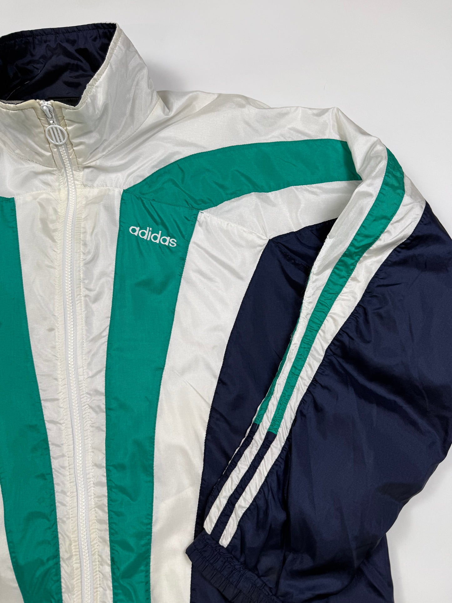 Vintage 90s adidas colour block track jacket (L)
