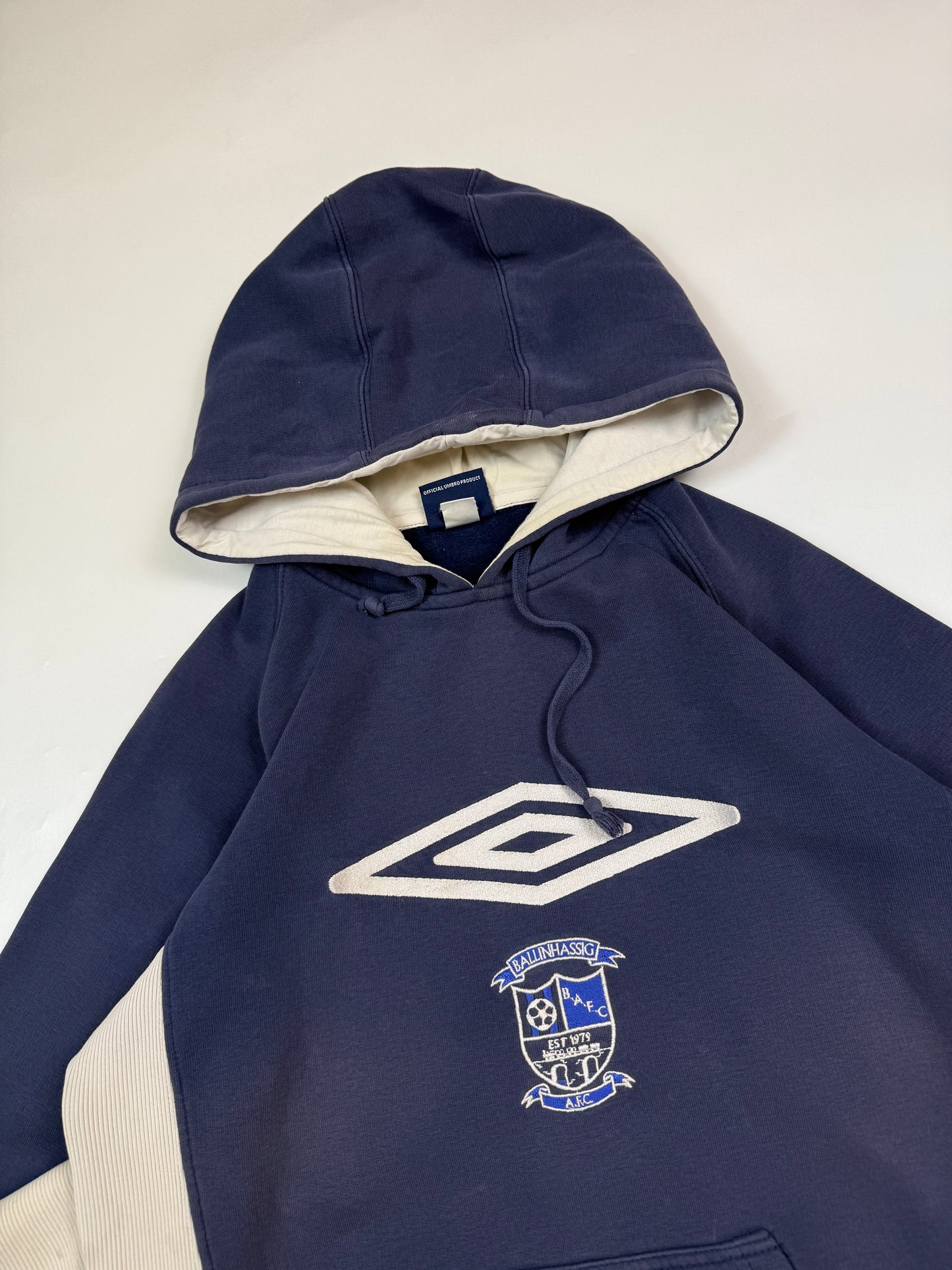 Vintage Umbro football centre logo hoodie (S)