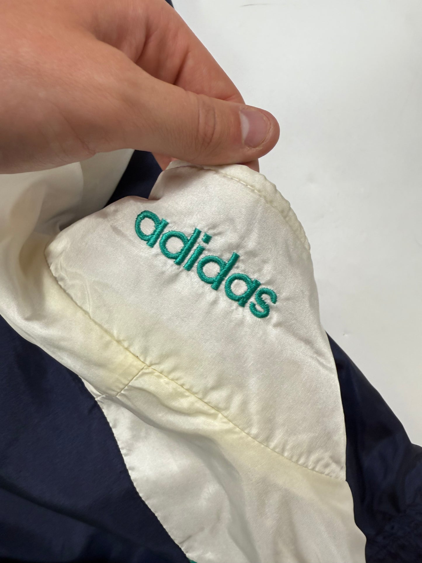 Vintage 90s adidas colour block track jacket (L)