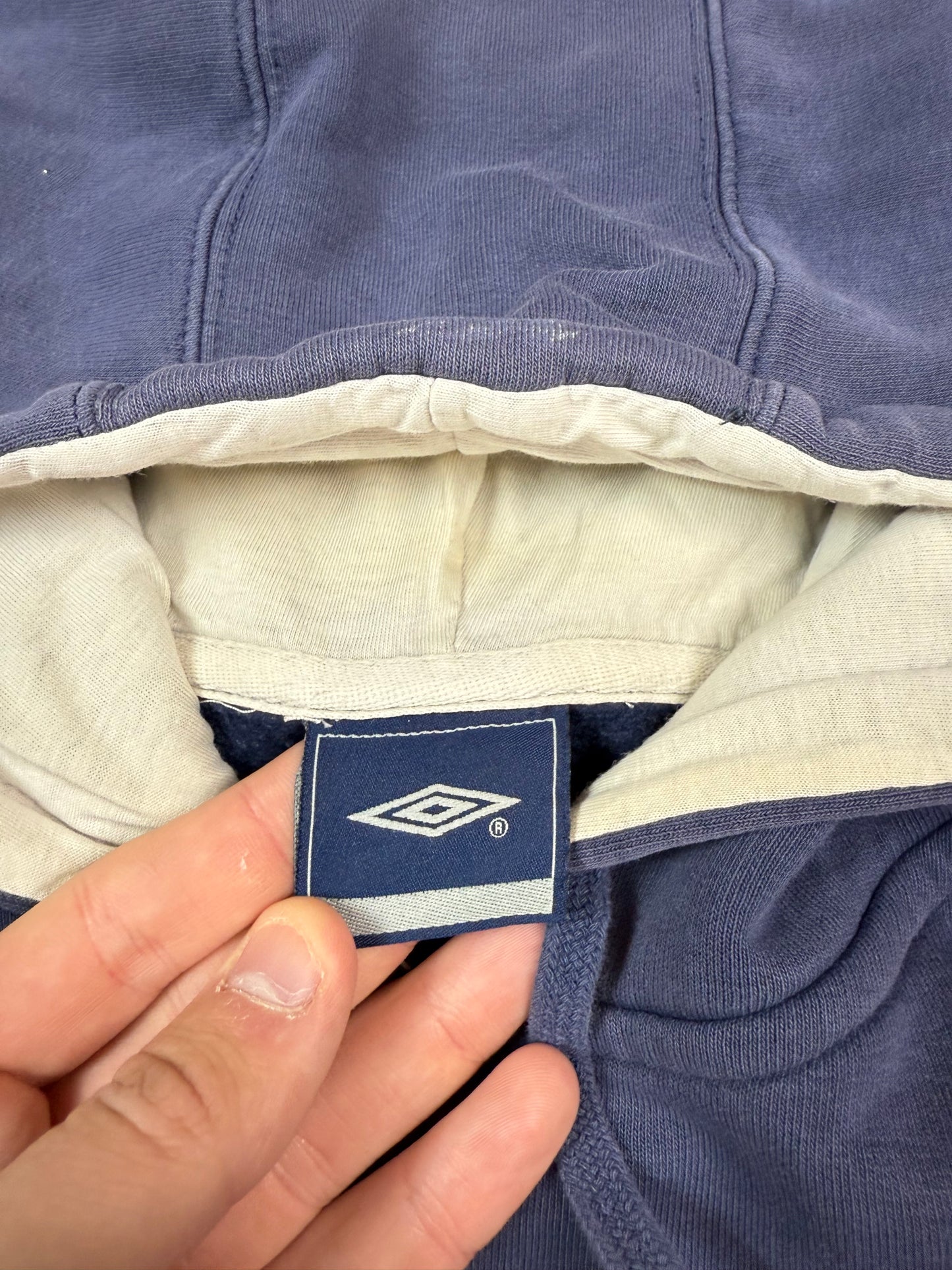 Vintage Umbro football centre logo hoodie (S)