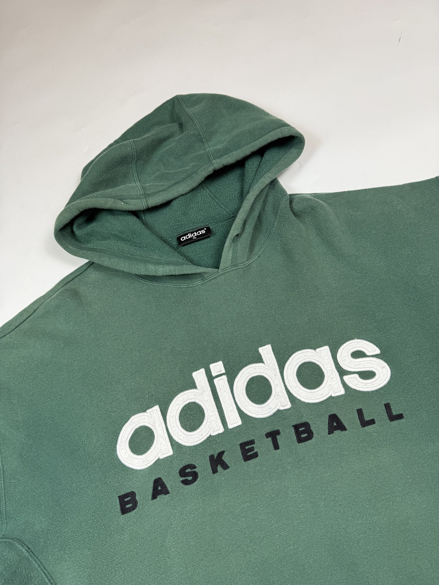 Vintage 90s Adidas basketball spell out hoodie (XL)