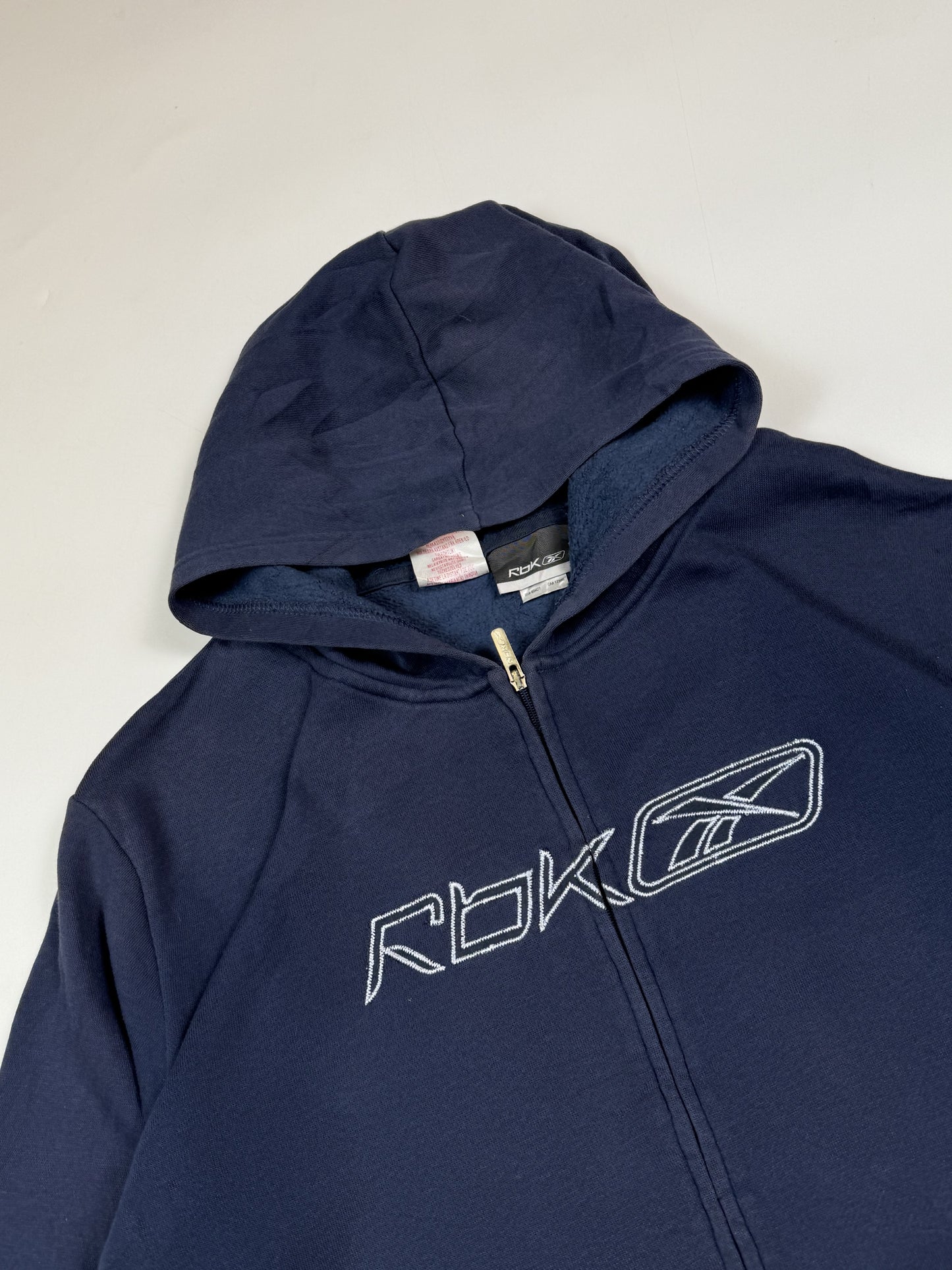 Vintage Reebok spell out zip up hoodie (S)