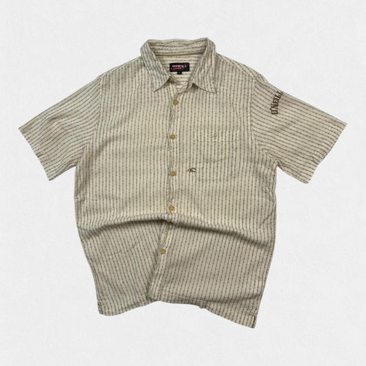 Vintage Y2K O'neill striped short sleeve shirt (L)