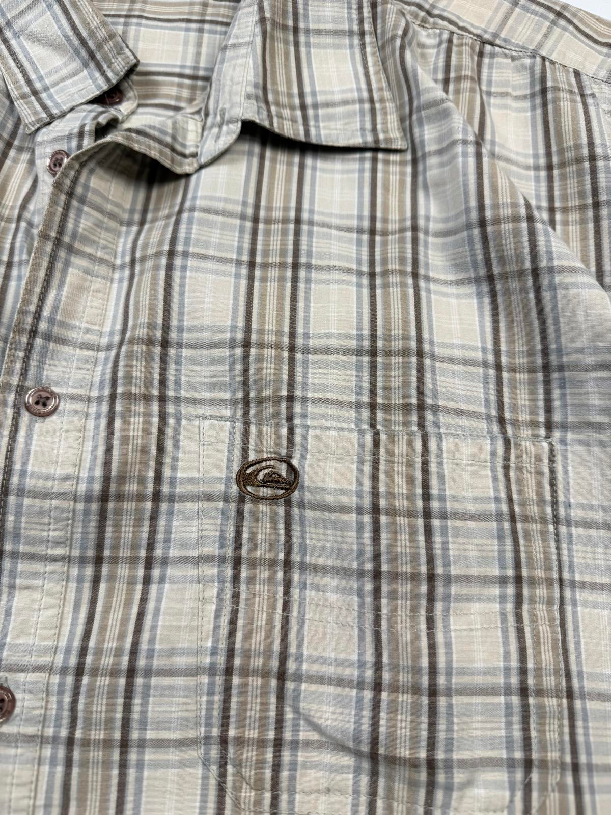 Vintage Y2K Quiksilver checkered short sleeve shirt (XXL)