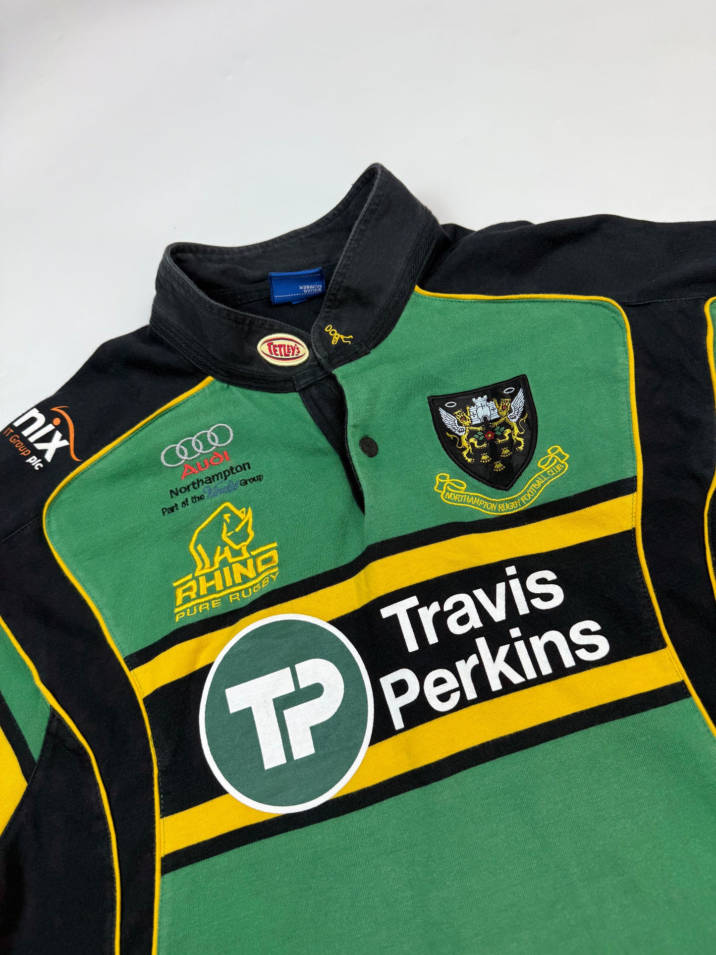 Vintage Northampton Saints 2008/09 Rhino rugby union shirt (L)