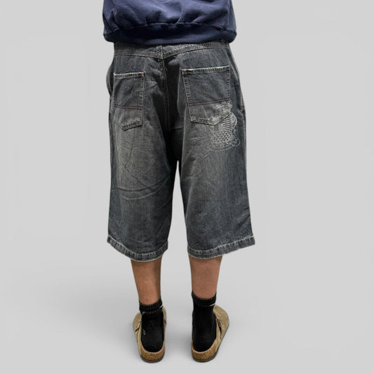 Vintage Y2K baggy hip hop denim jean shorts (W32)