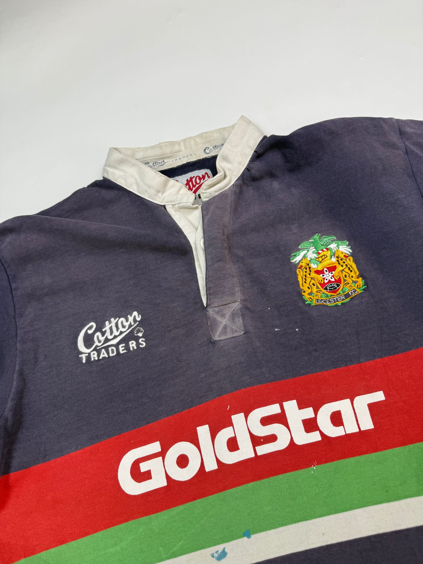 Vintage Leicester Tigers 1996/97 Cotton Traders away rugby shirt (L)