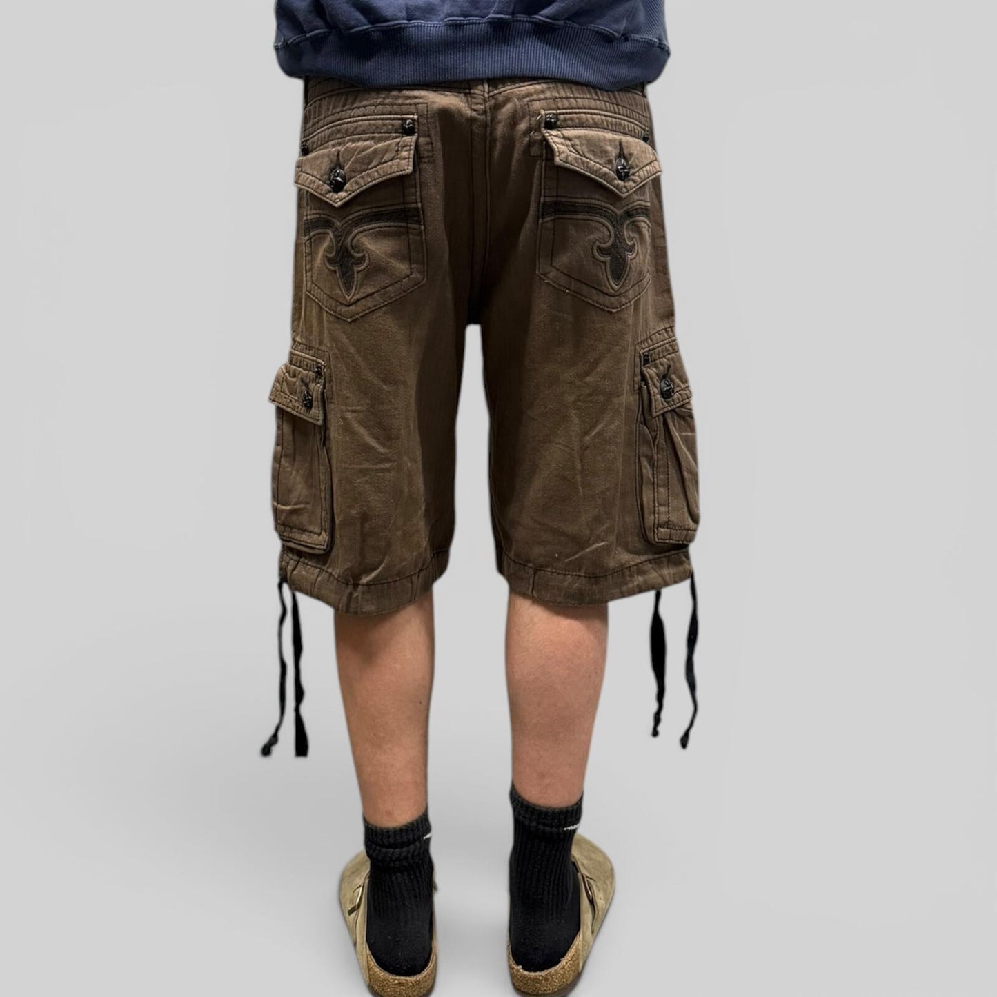 Vintage Y2K Rock revival baggy hip hop shorts (W32)