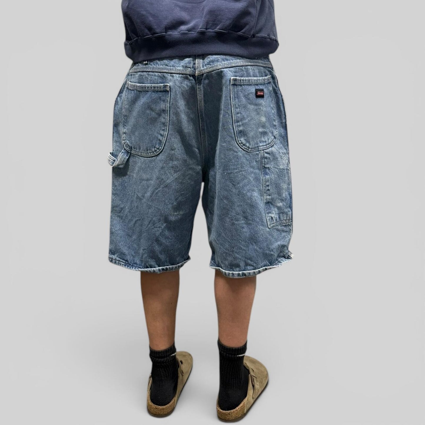 Vintage Dickies baggy carpenter denim shorts (W38)
