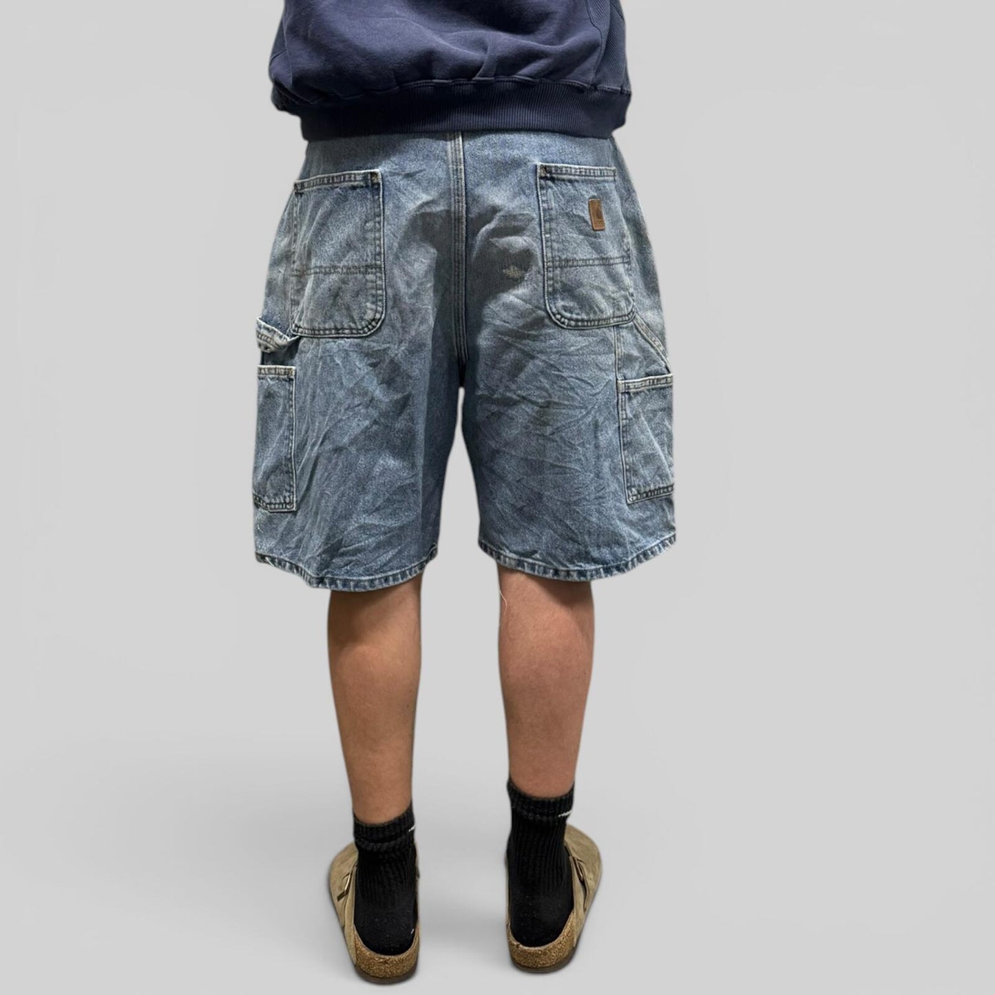 Carhartt baggy denim jean carpenter shorts jorts (W38)