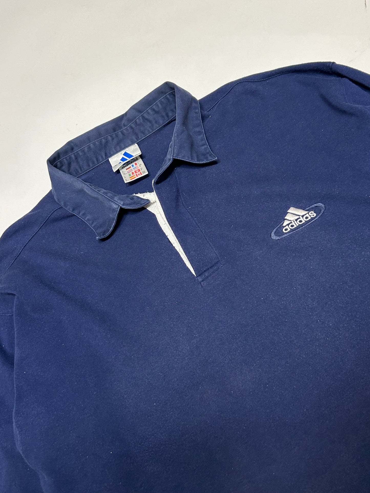Vintage 90s Adidas rugby polo (M)