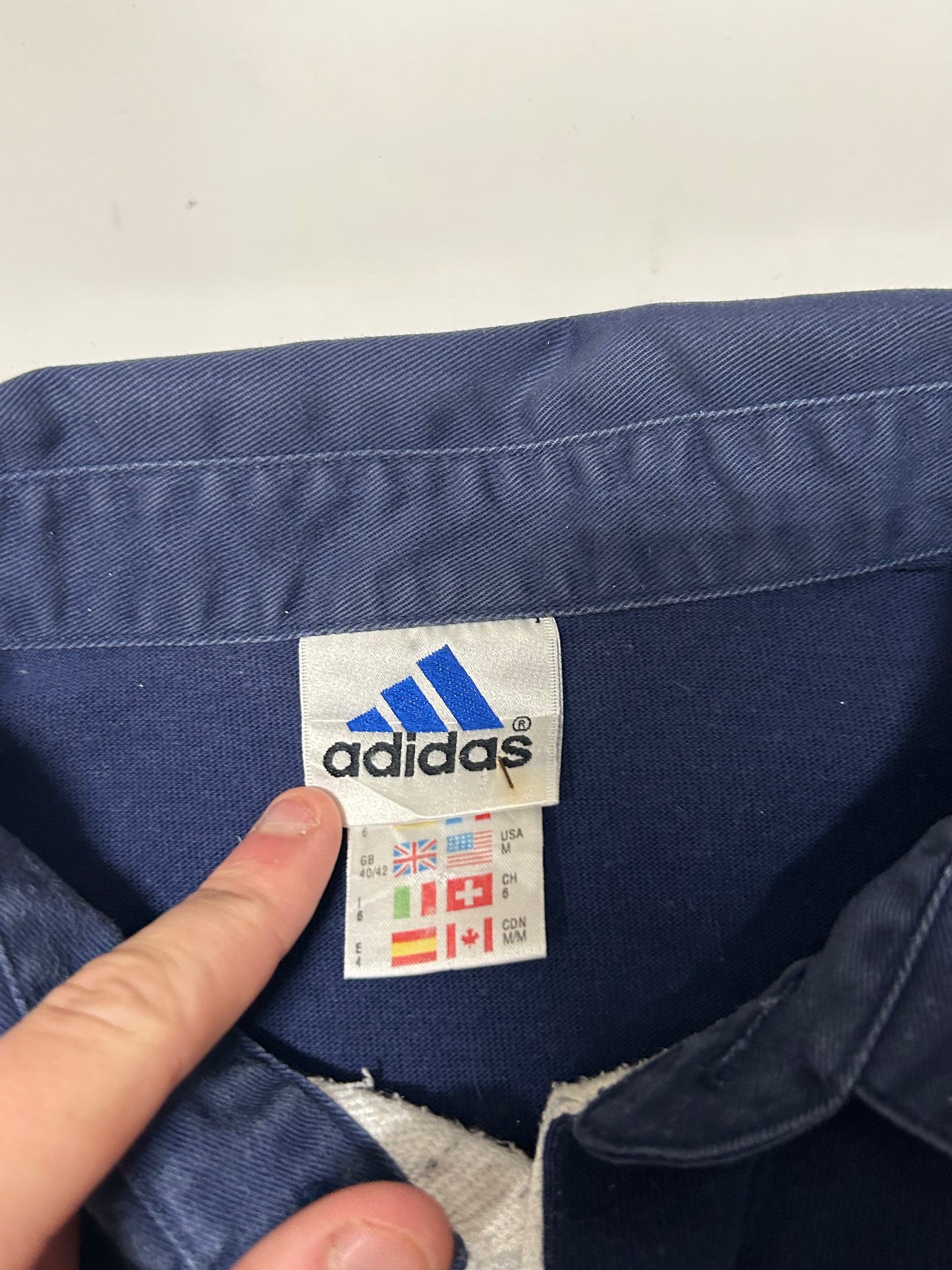Vintage 90s Adidas rugby polo (M)