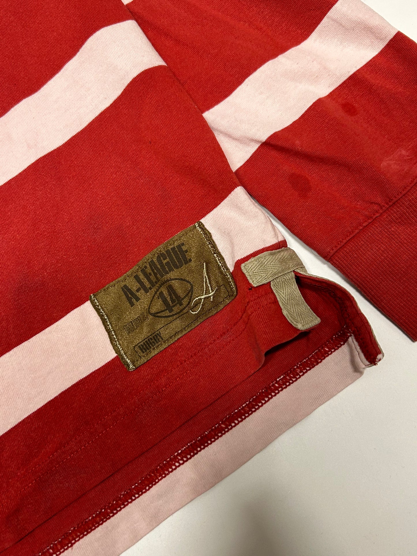 Vintage Adidas striped rugby polo (XL)