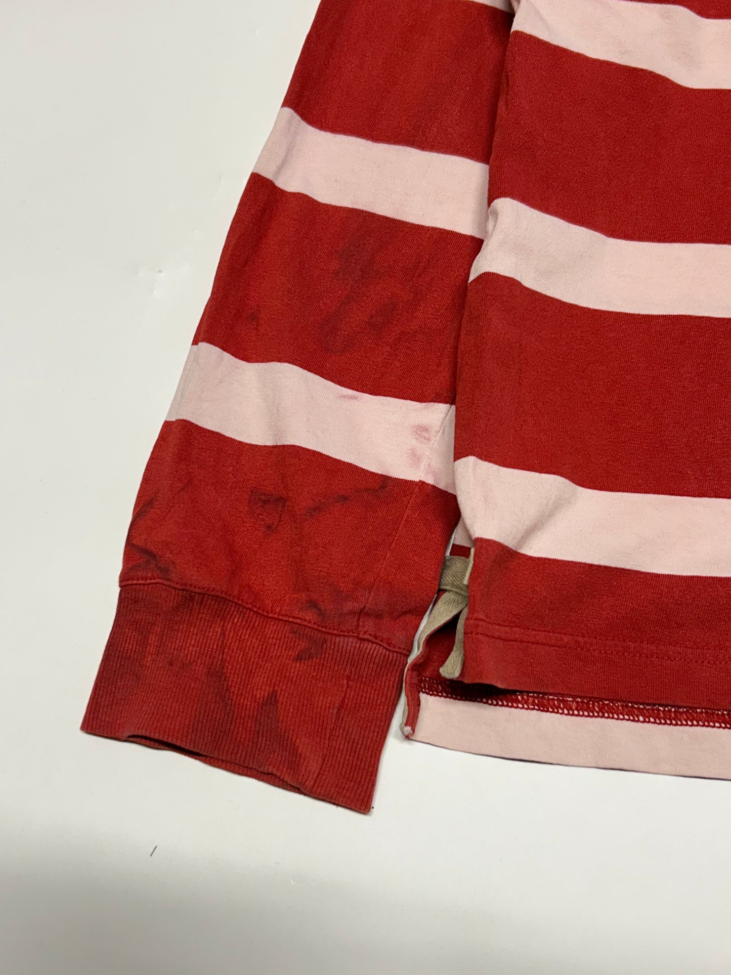 Vintage Adidas striped rugby polo (XL)