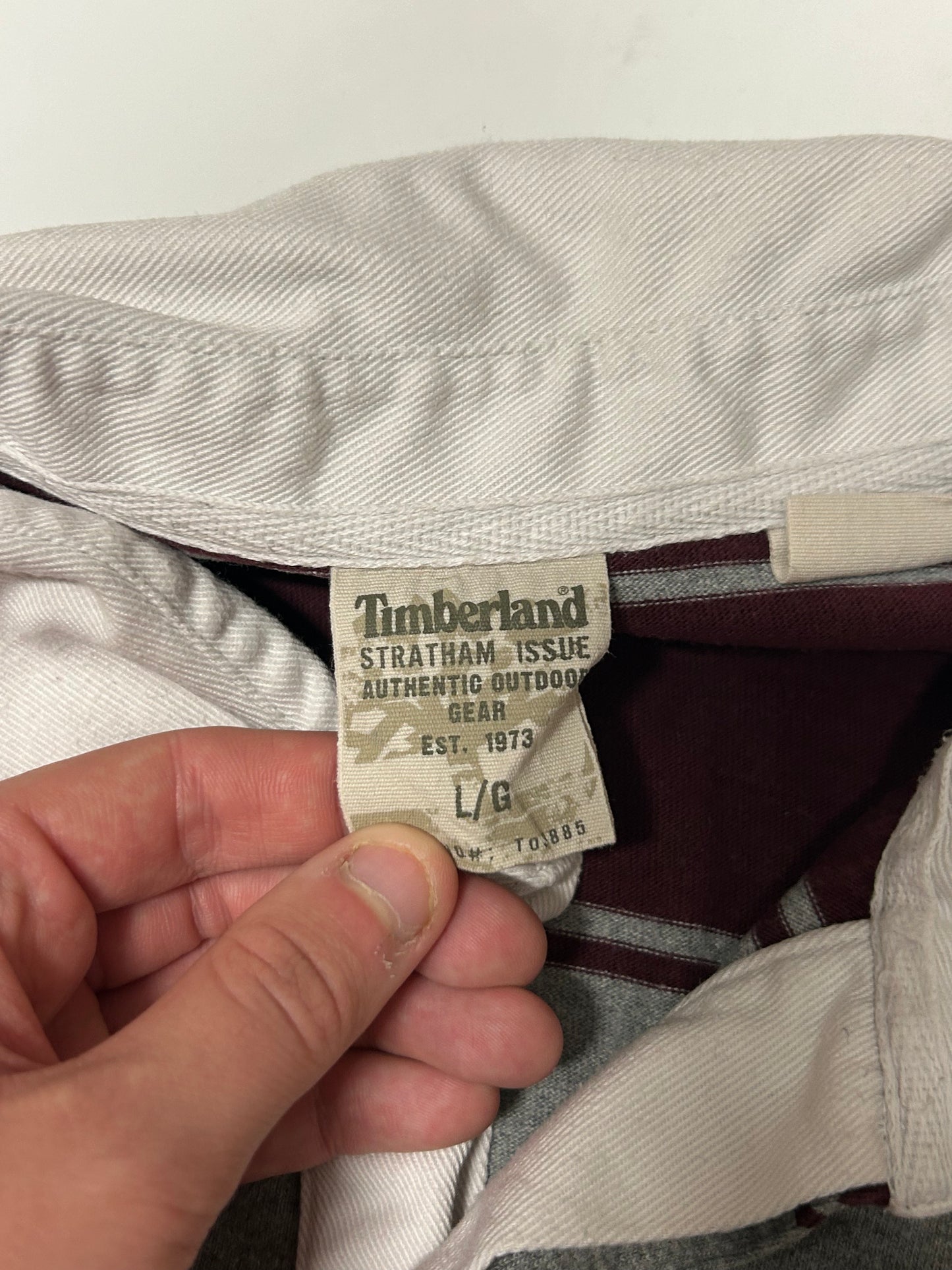 Vintage Timberland striped rugby polo (L)