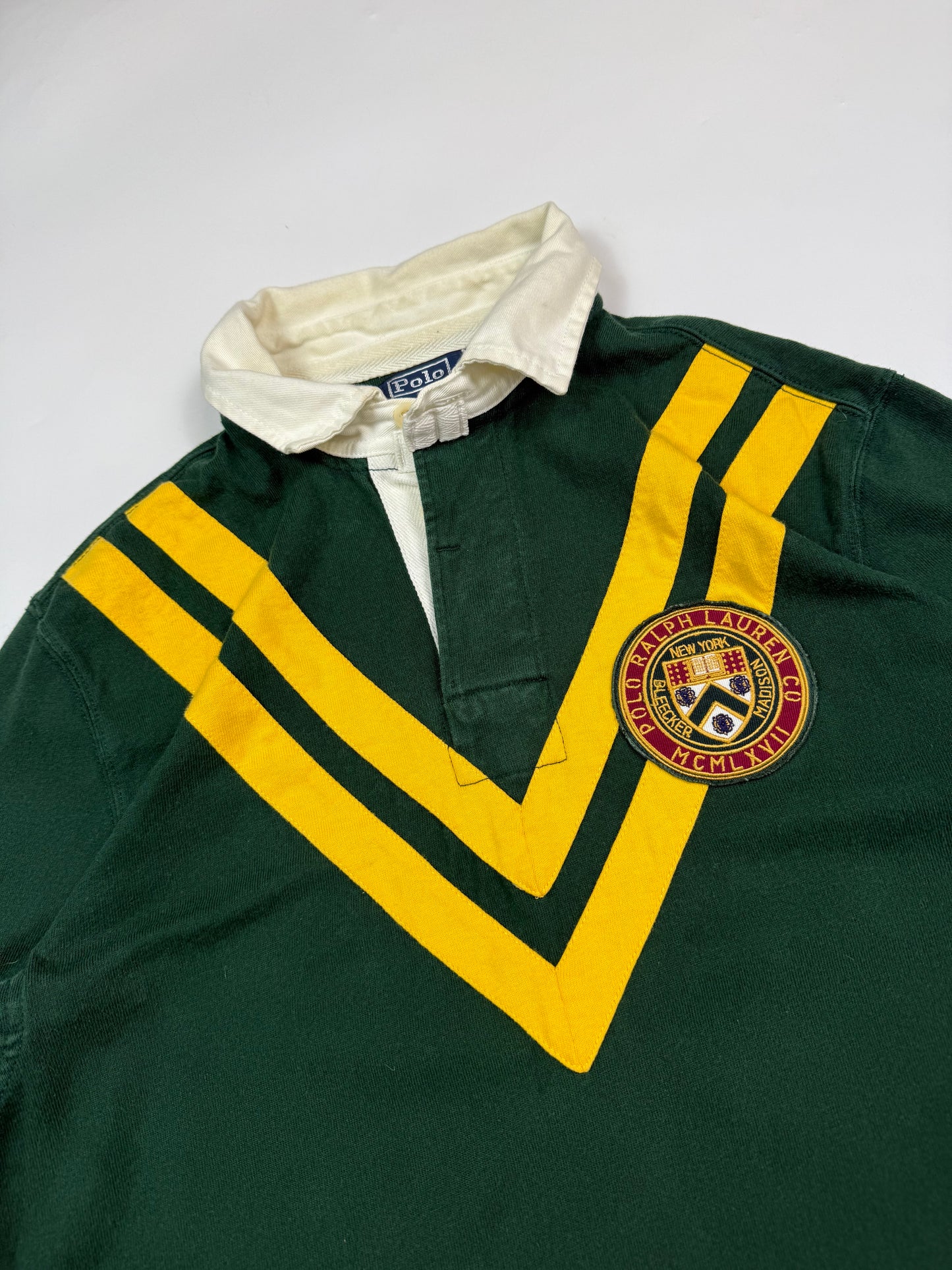 Vintage Polo Ralph Lauren crest rugby polo shirt (M)