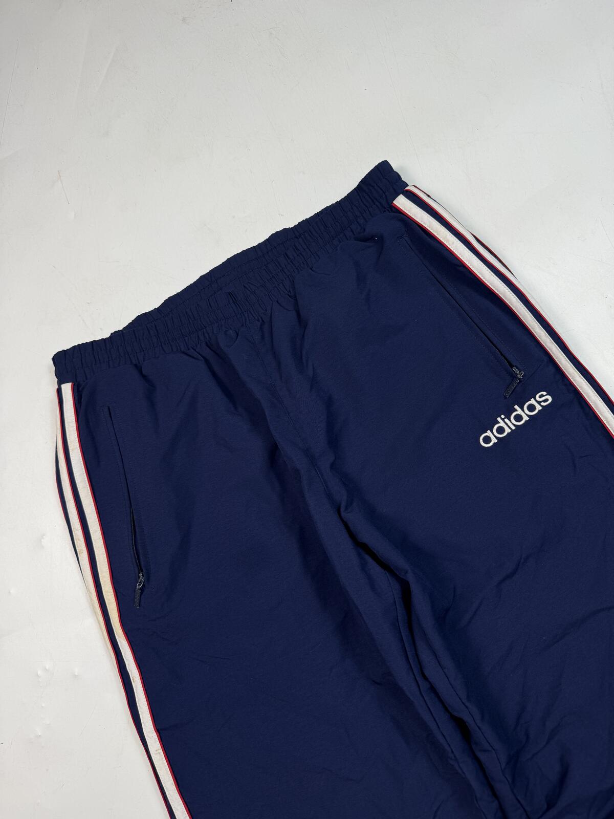 Vintage 90s adidas side stripe baggy track pants (M)