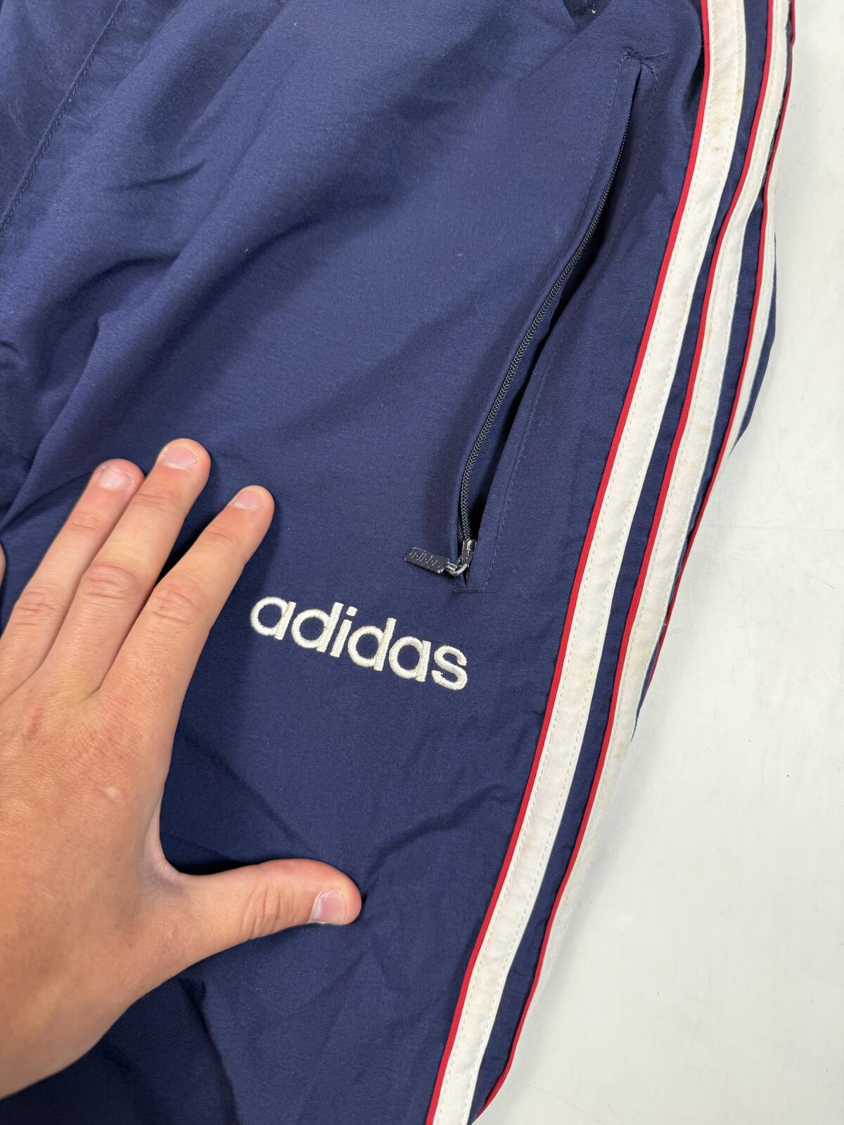 Vintage 90s adidas side stripe baggy track pants (M)