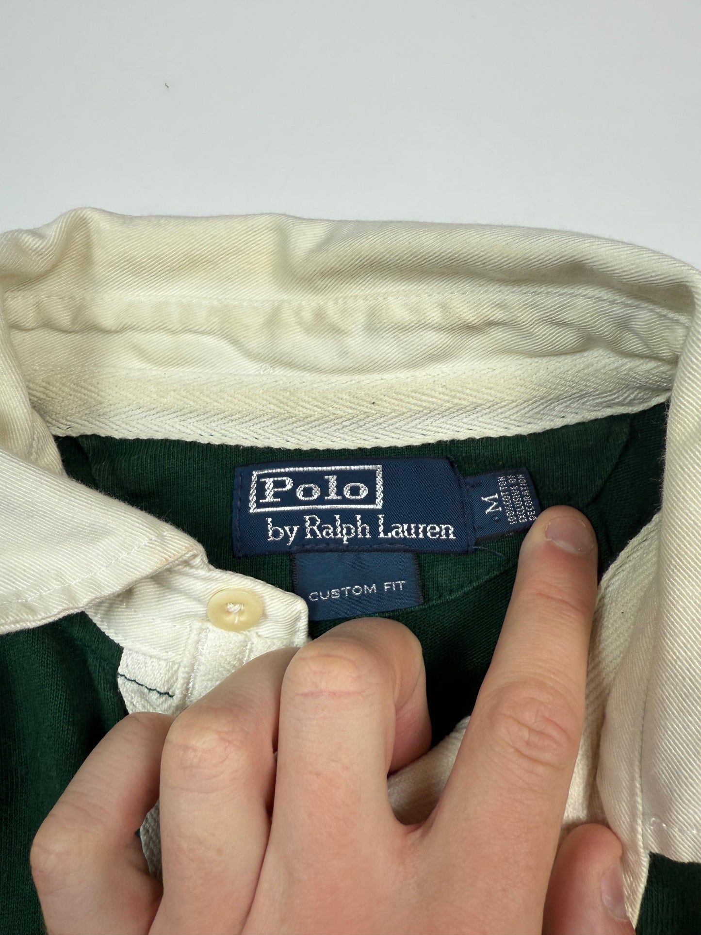 Vintage Polo Ralph Lauren crest rugby polo shirt (M)