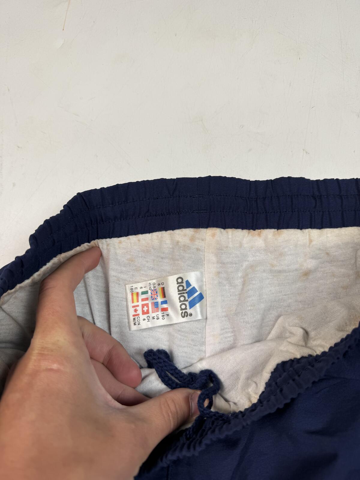 Vintage 90s adidas side stripe baggy track pants (M)
