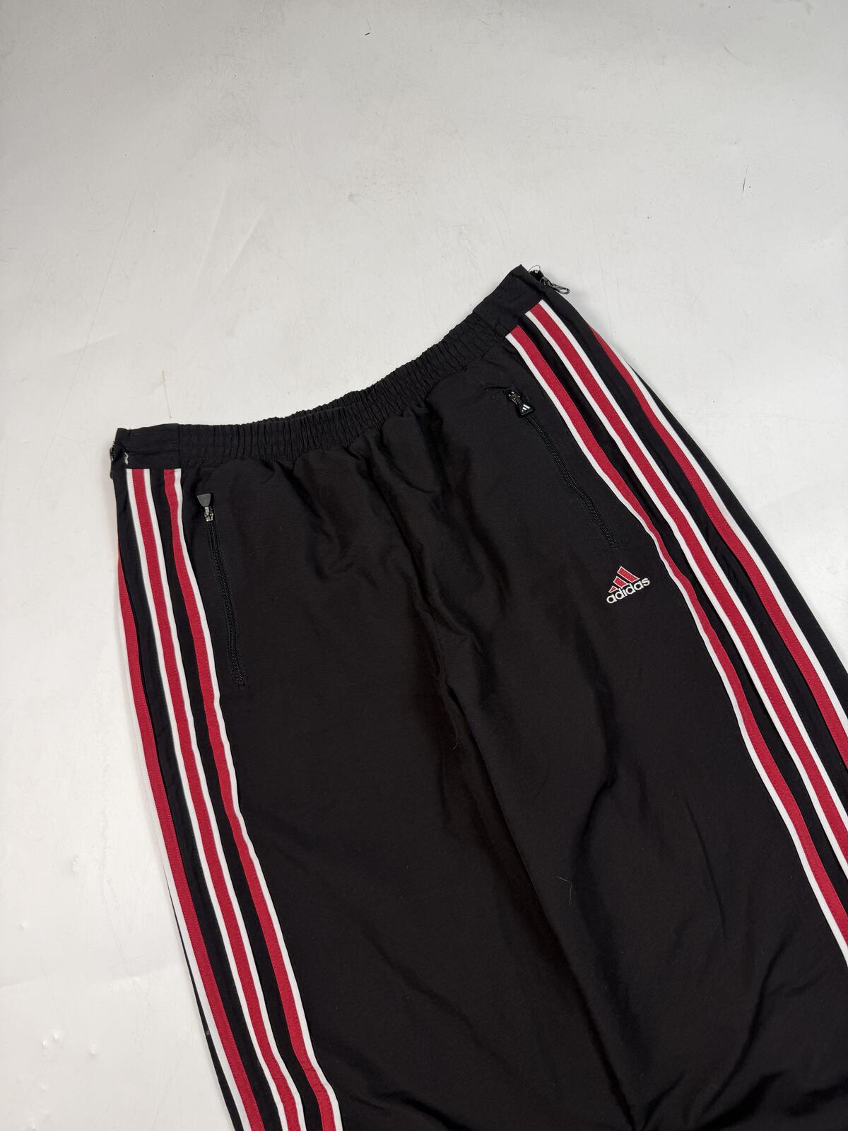 Vintage 90s adidas side stripe baggy track pants (M)