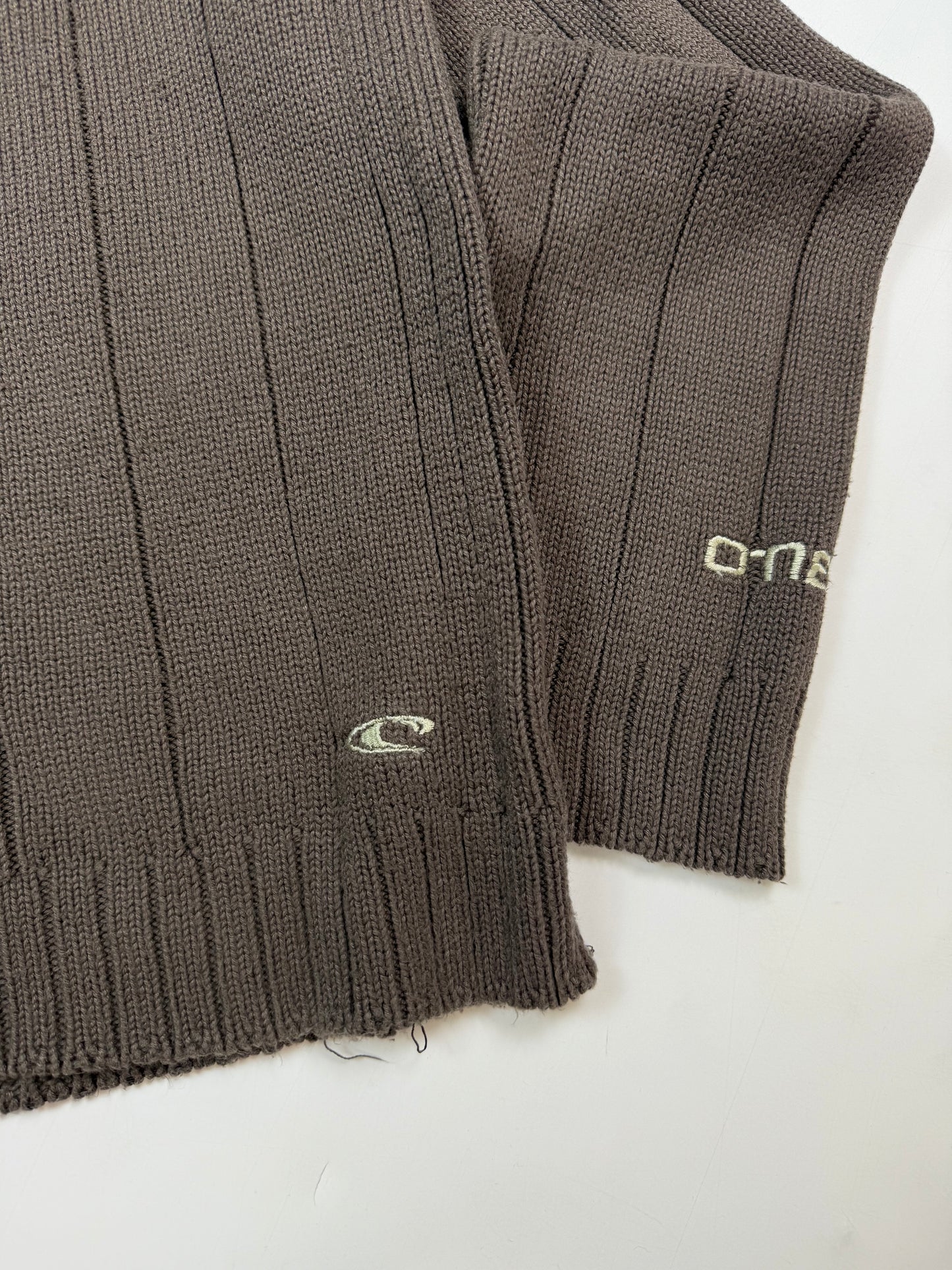 Vintage O'neill full zip knit sweater (L)