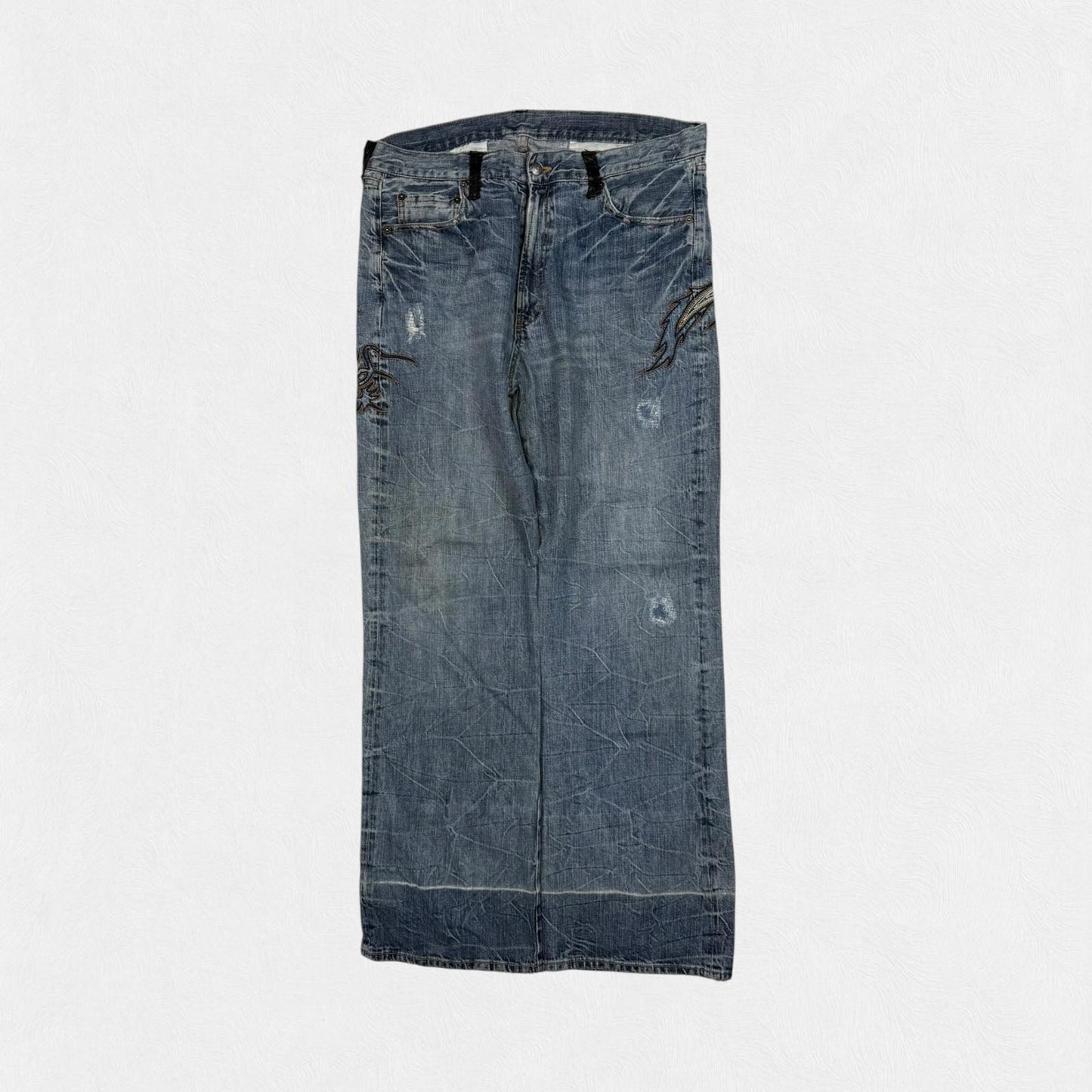 Vintage Y2K Japanese baggy hip hop Jeans (W36)
