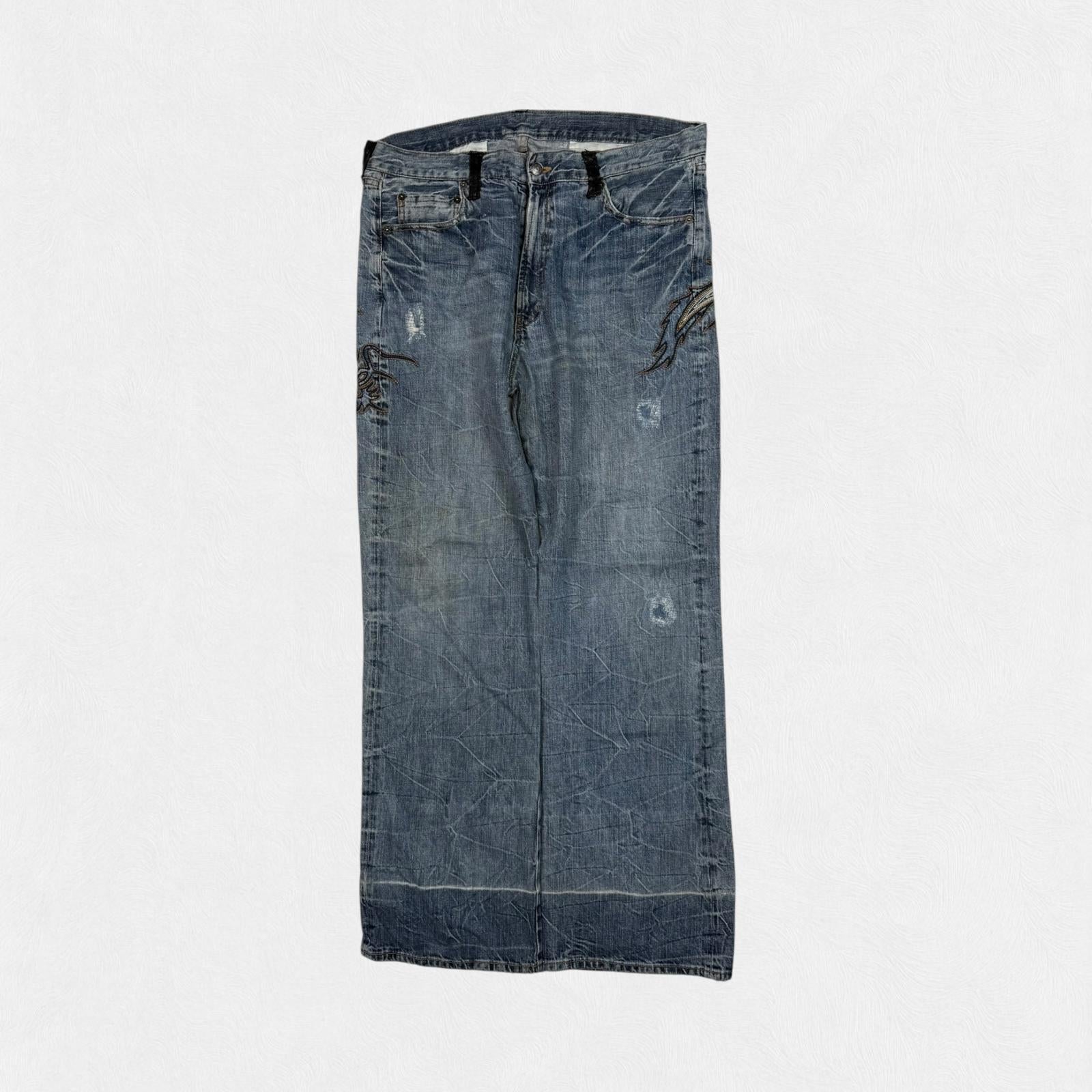 Vintage Y2K Japanese baggy hip hop Jeans (W36)