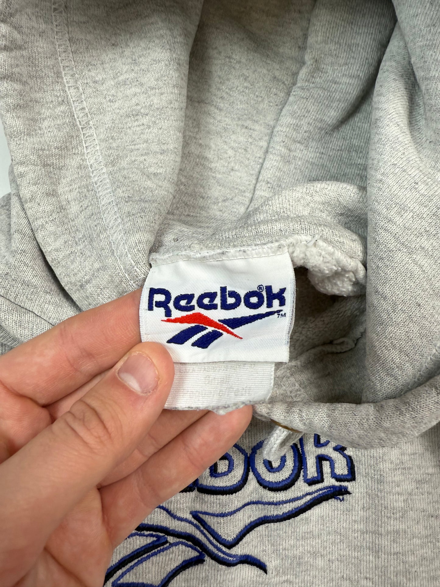 Vintage 90s Reebok spell out hoodie (S)