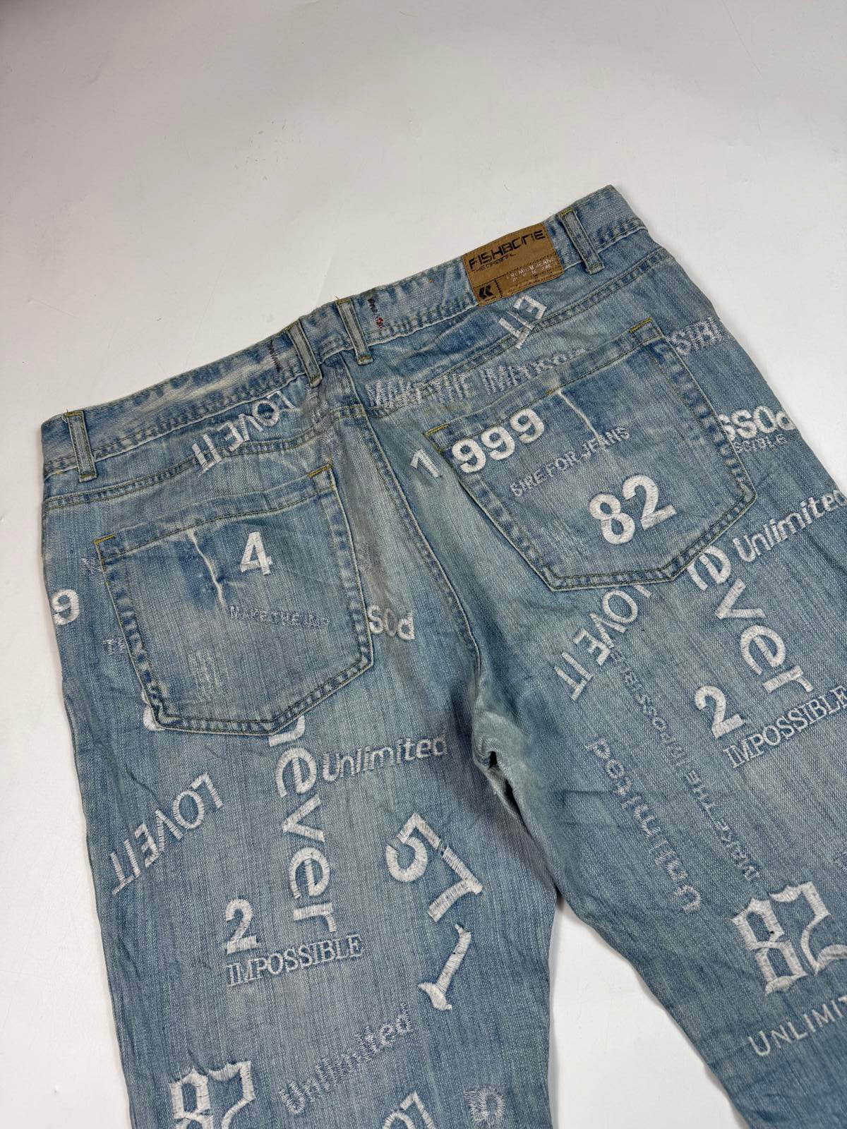 Vintage Fishbone baggy hip hop Jeans (W40)