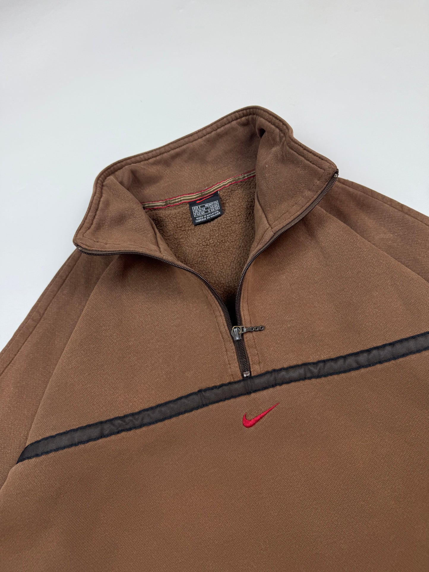 Vintage 90s Nike centre swoosh quarter zip sweatshirt (S)