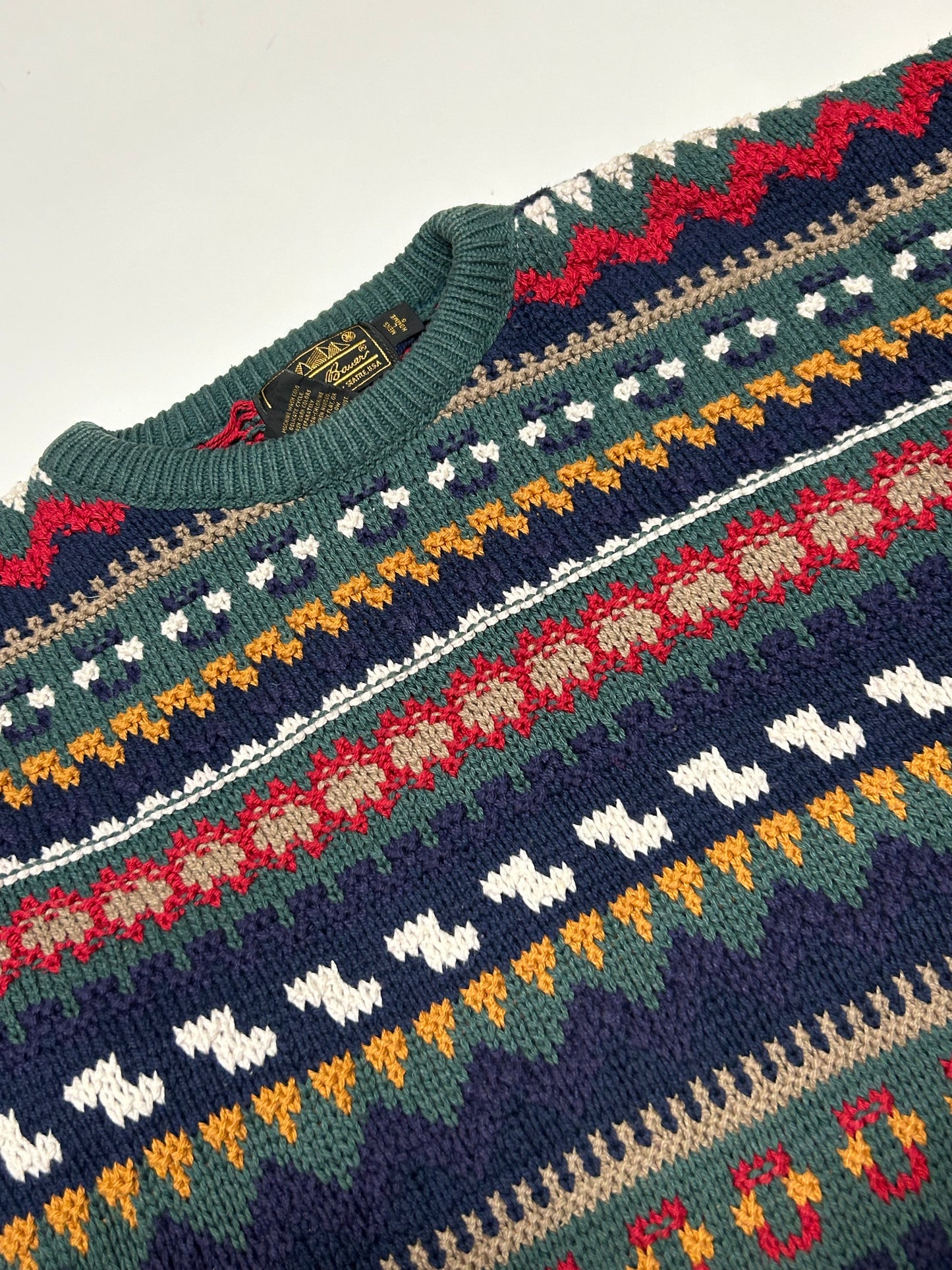 Vintage Eddie Bauer abstract knit sweater (L)