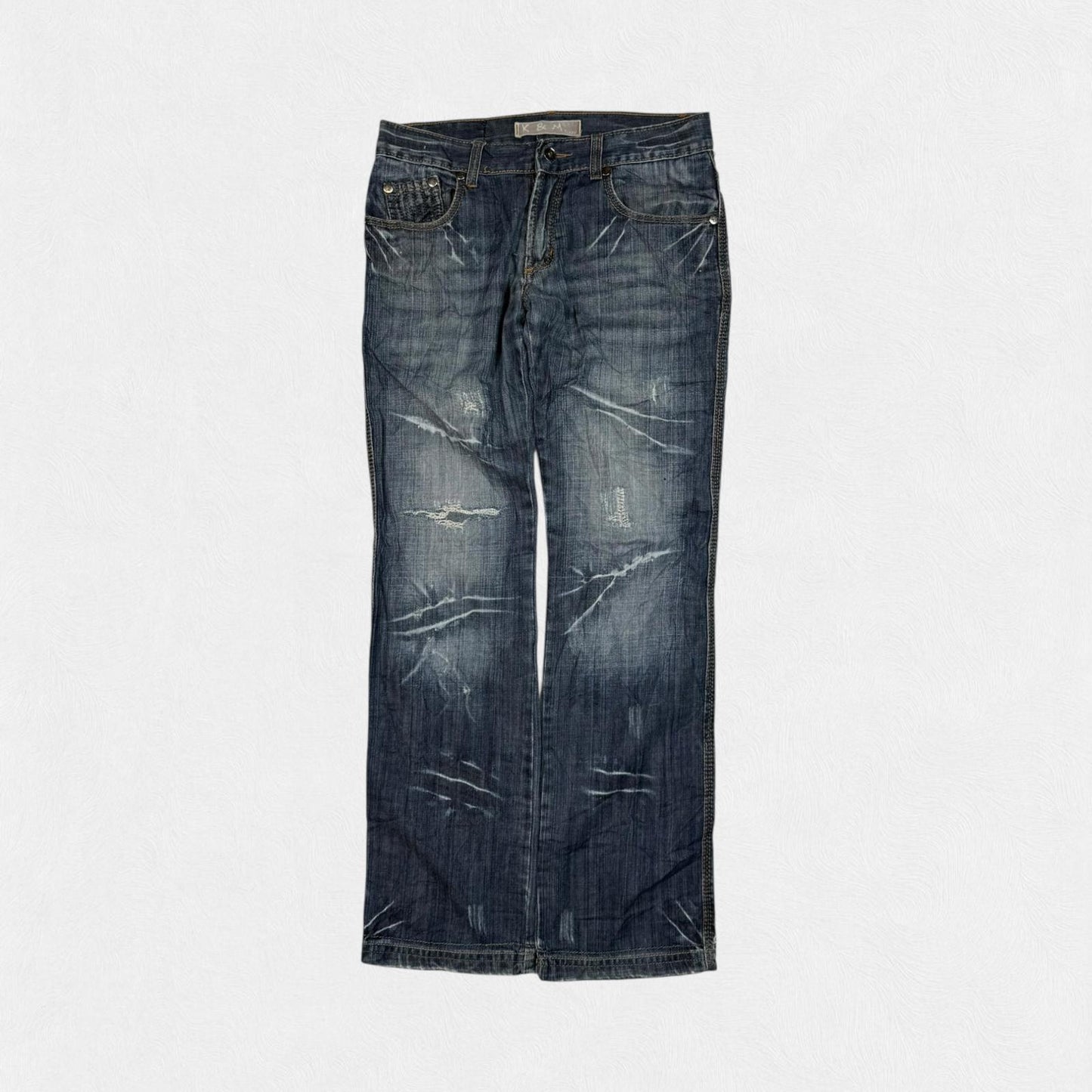 Vintage Y2K embroidered hip hop Jeans (W32)