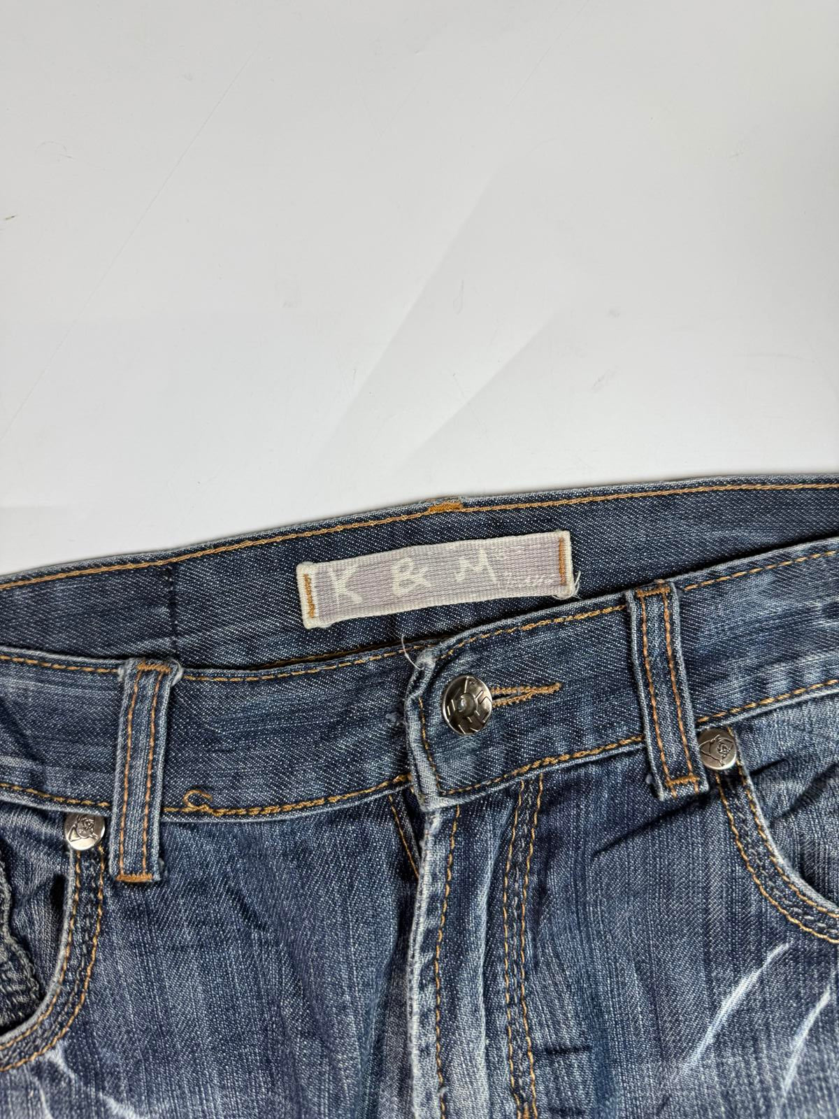 Vintage Y2K embroidered hip hop Jeans (W32)