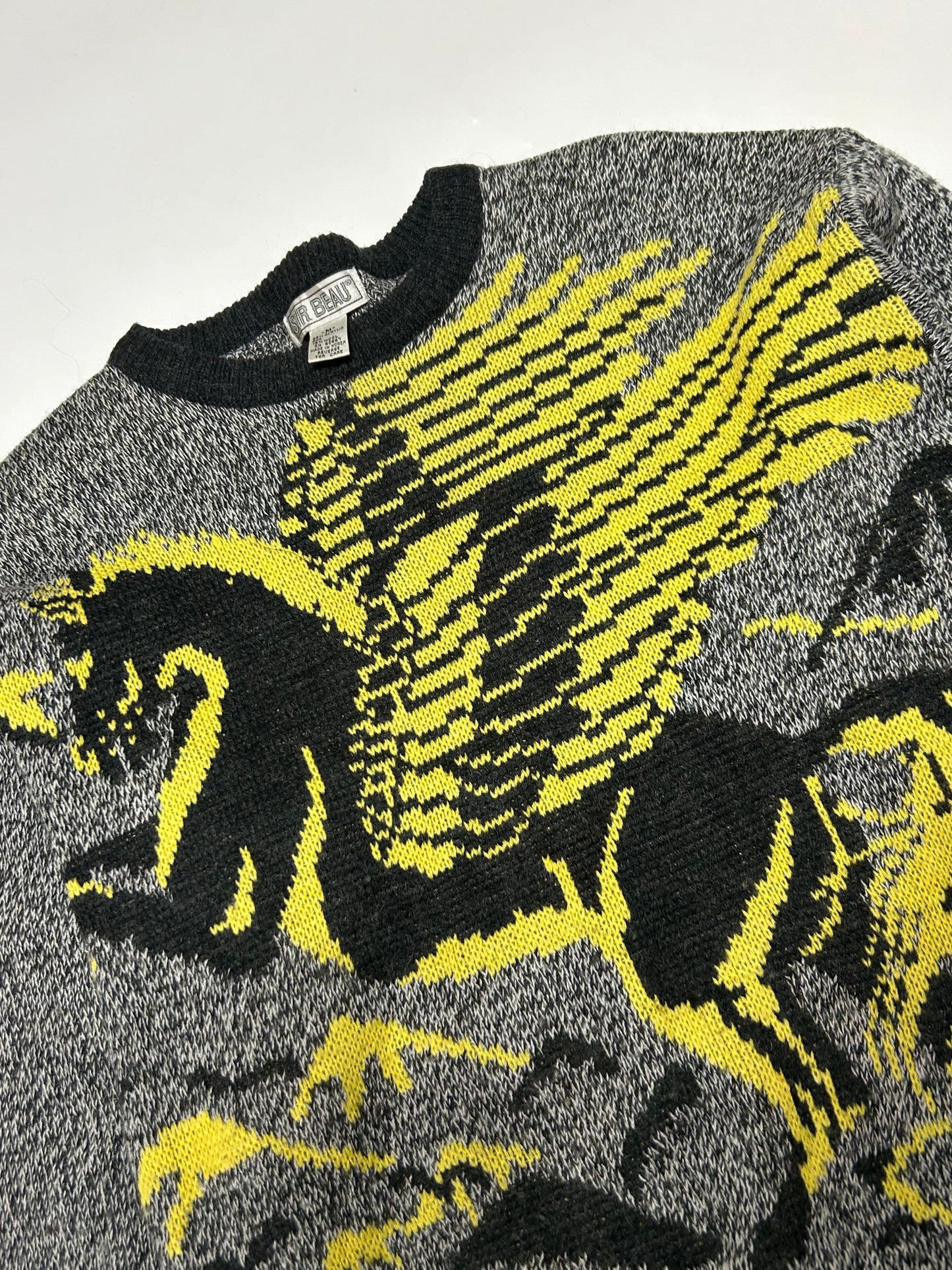 Abstract knit sweater (M)