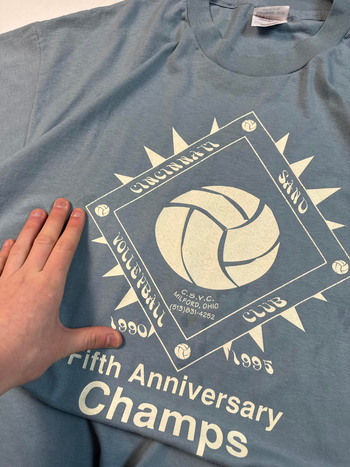 Vintage 90s single stitch volleyball graphic tee (XL)