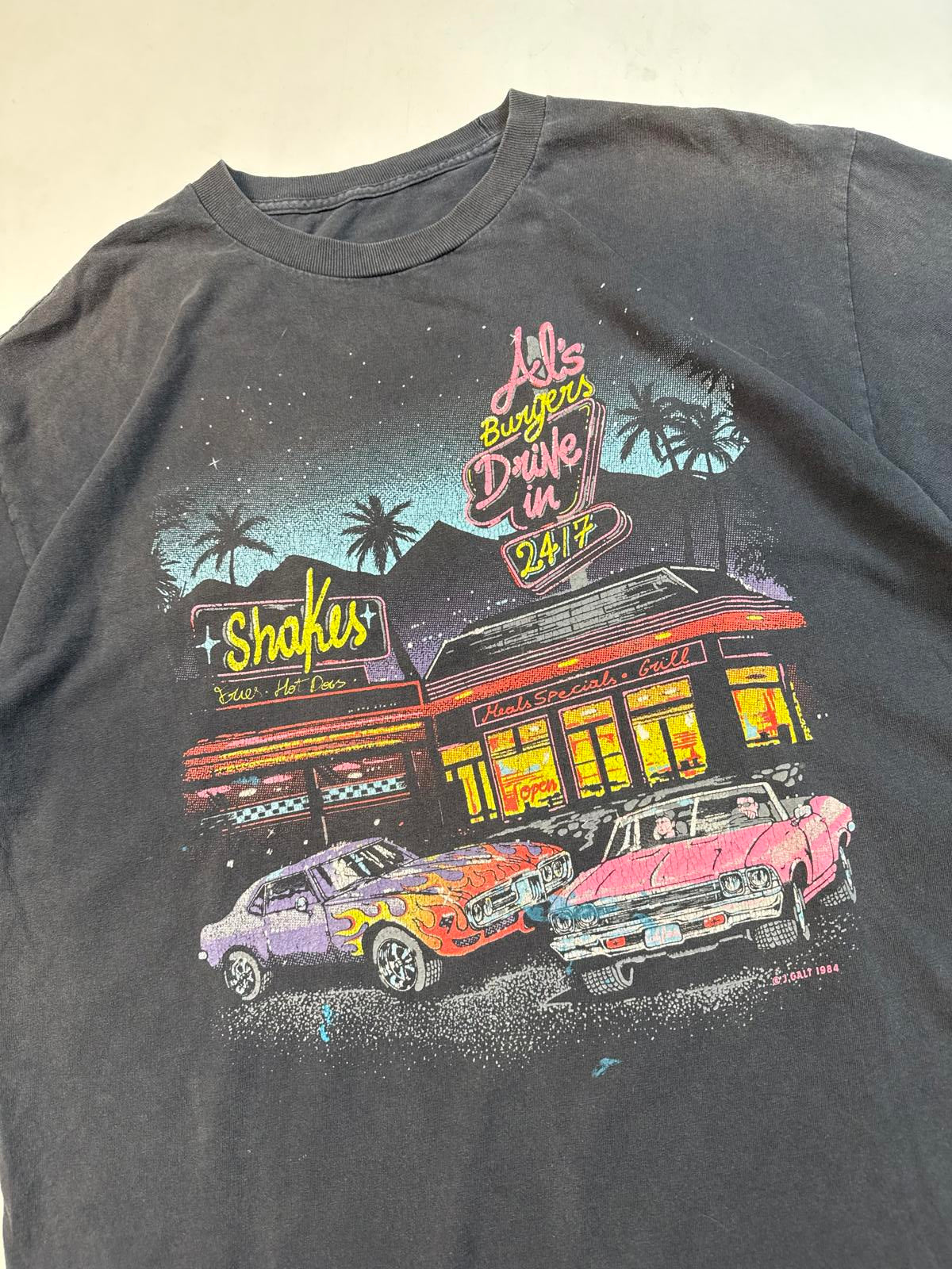 Vintage 80s single stitch graphic tee (L)