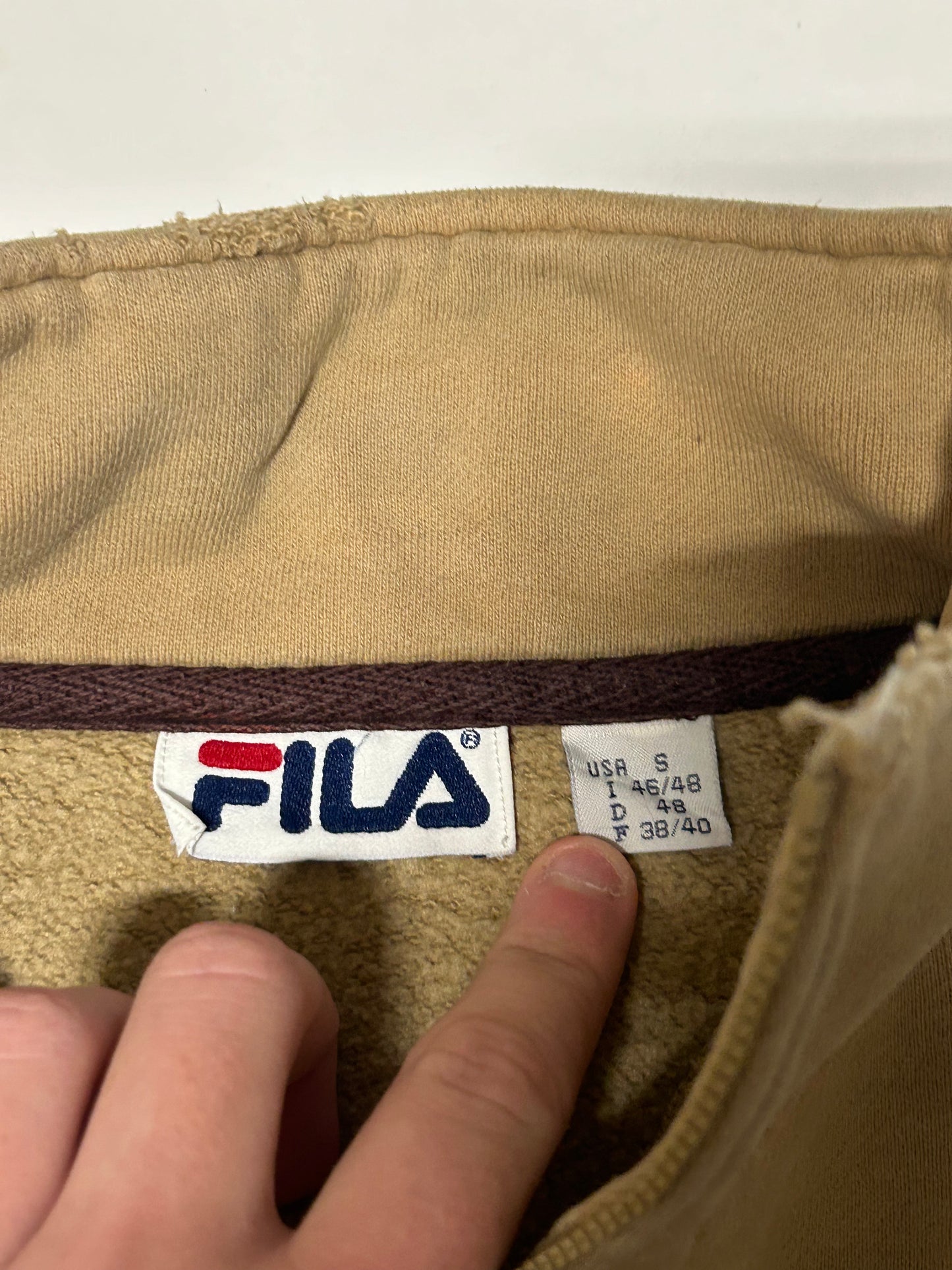 Vintage 90s Fila quarter zip sweatshirt (S)