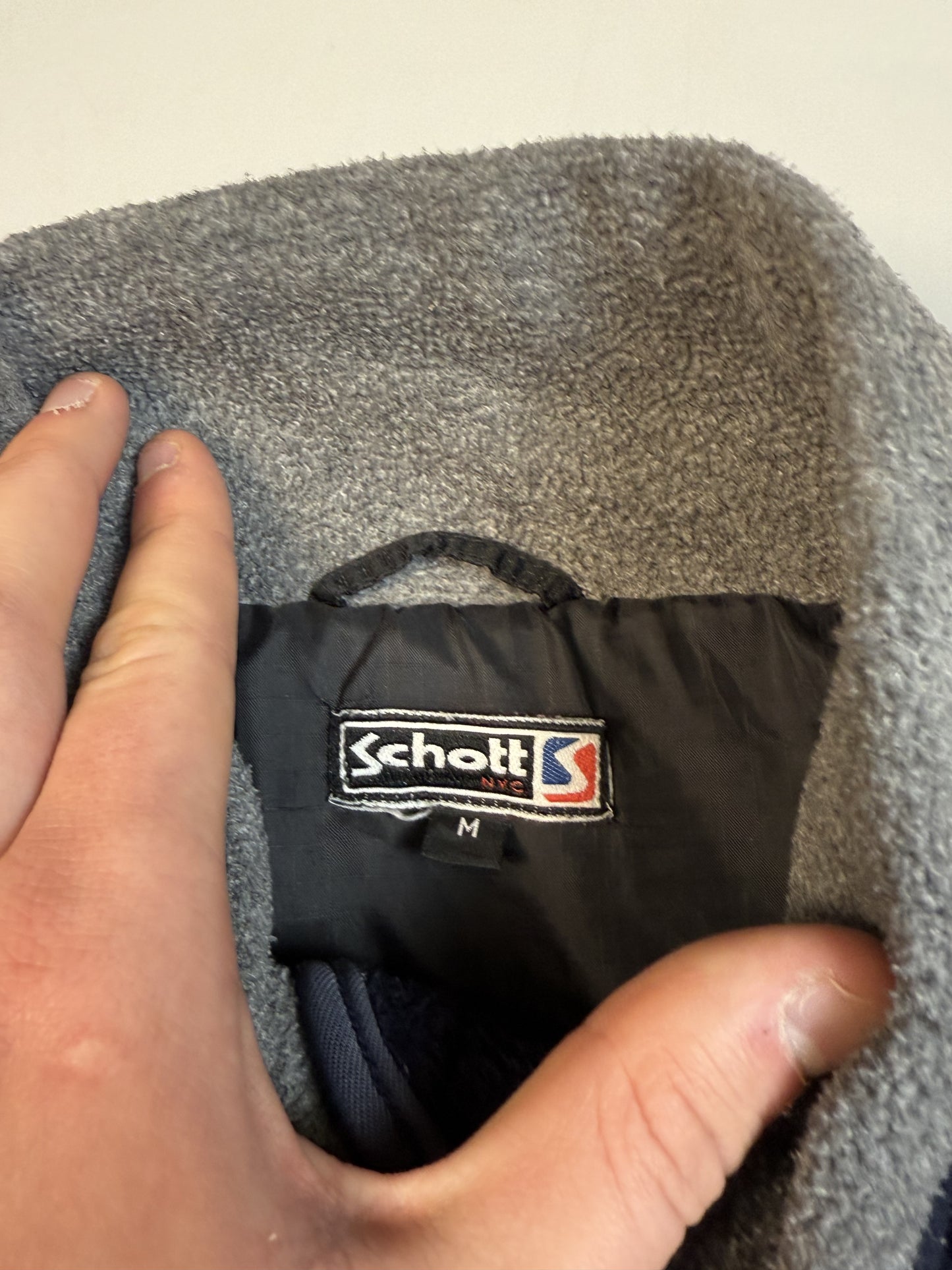 Vintage Schott NYC quarter zip fleece (M)
