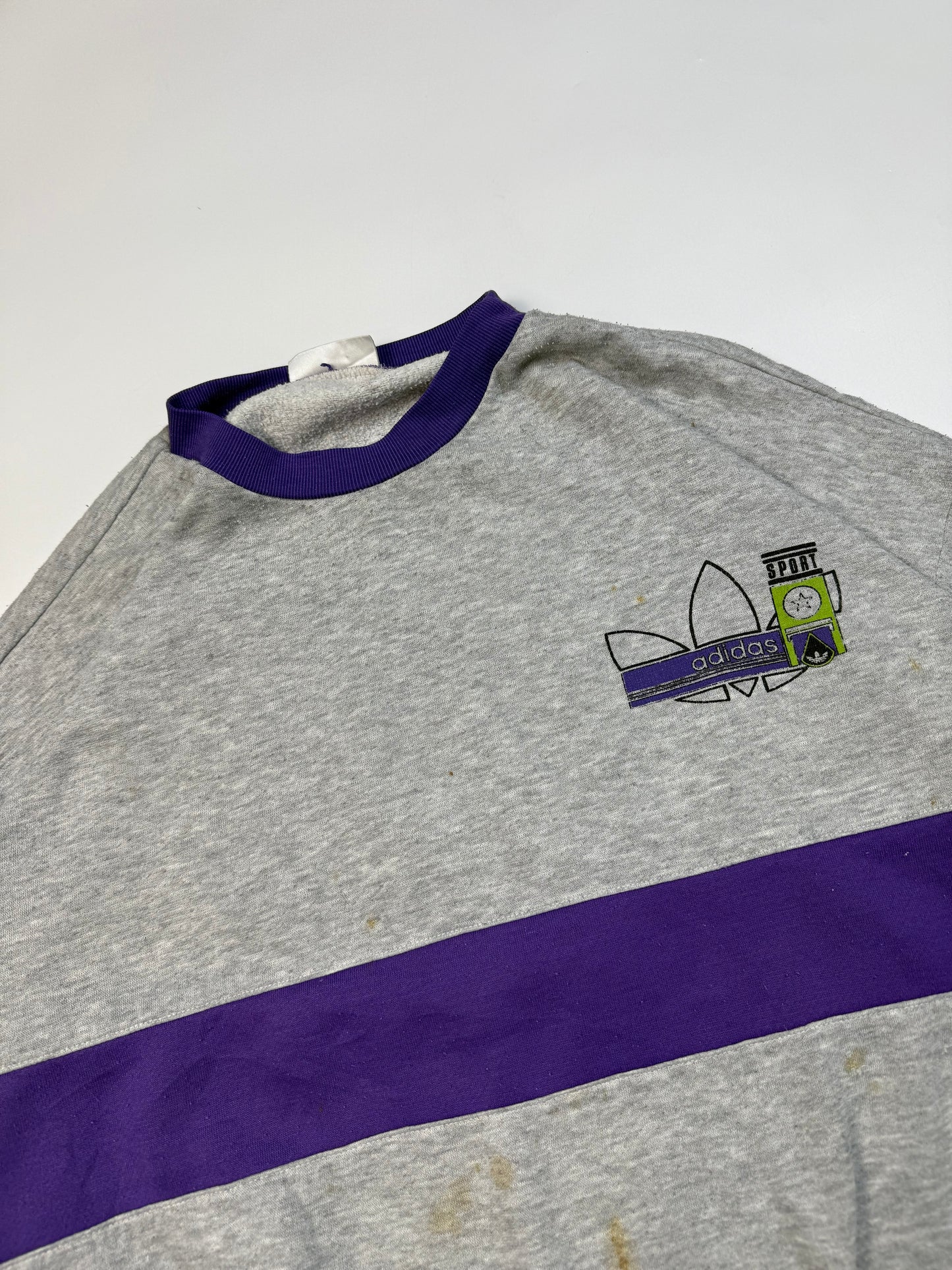 Vintage 90s Adidas originals abstract sweatshirt (XL)