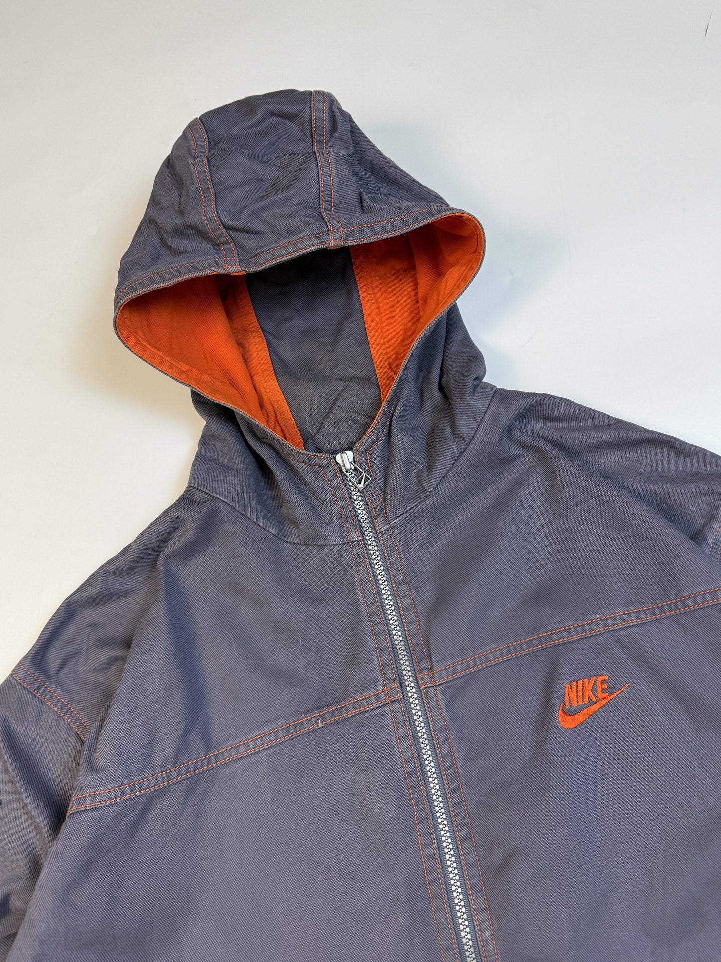 Vintage 90s Nike hooded bomber jacket (M)