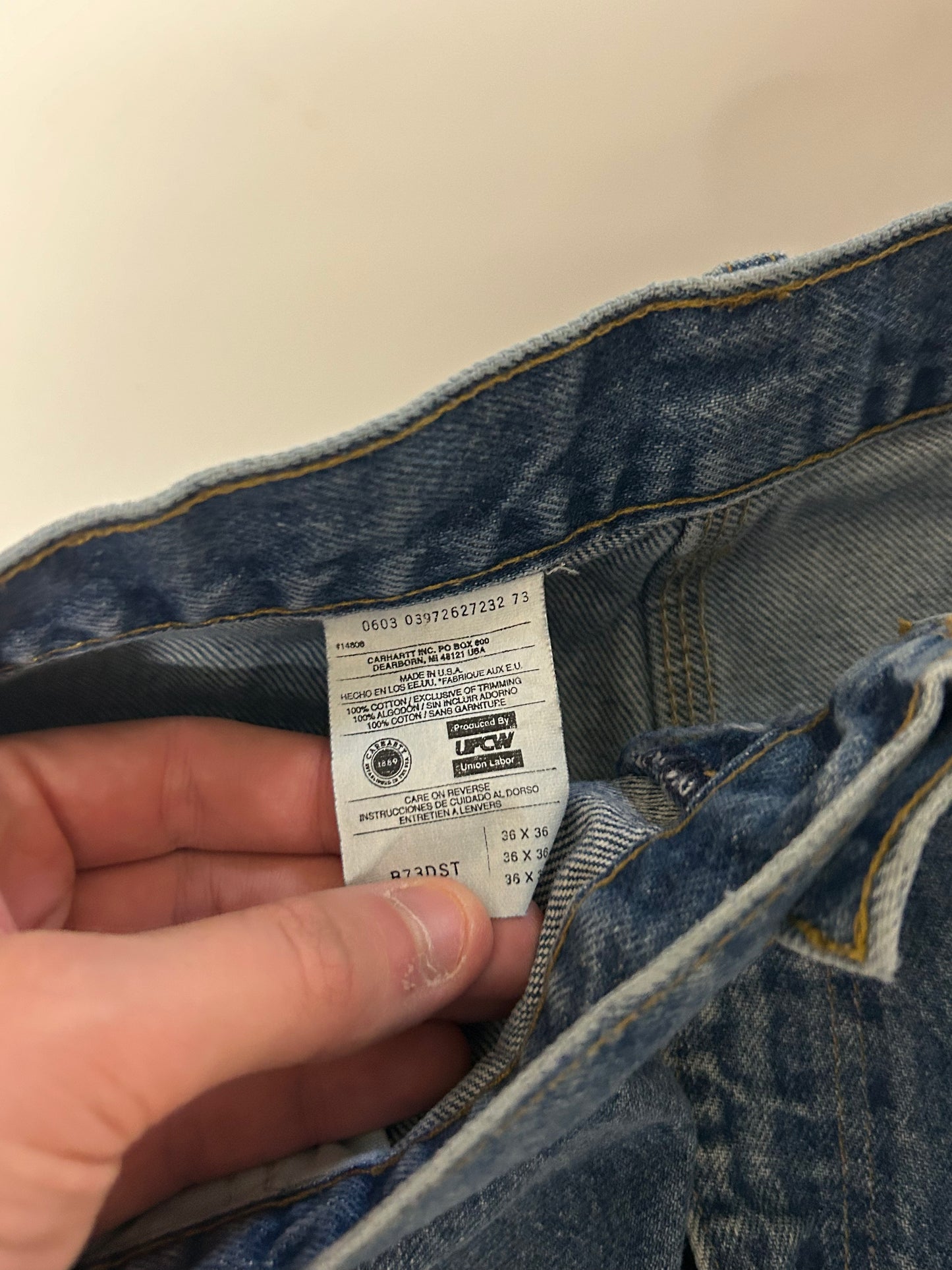 Vintage Carhartt double knee carpenter jeans (W34)