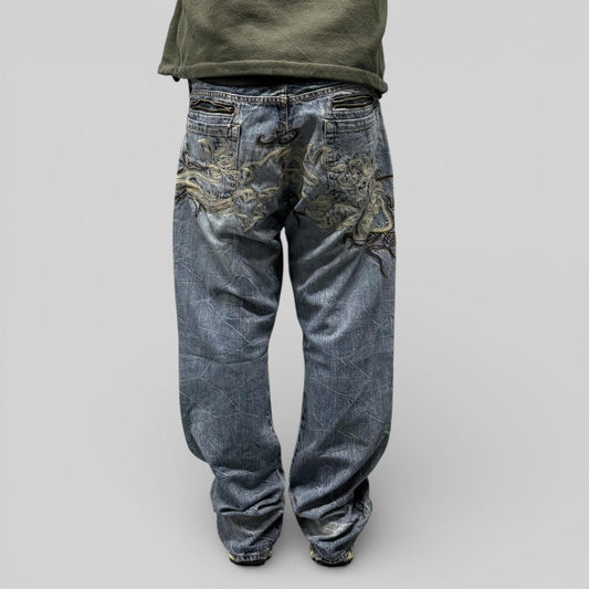 Vintage Y2K Japanese baggy hip hop Jeans (W36)