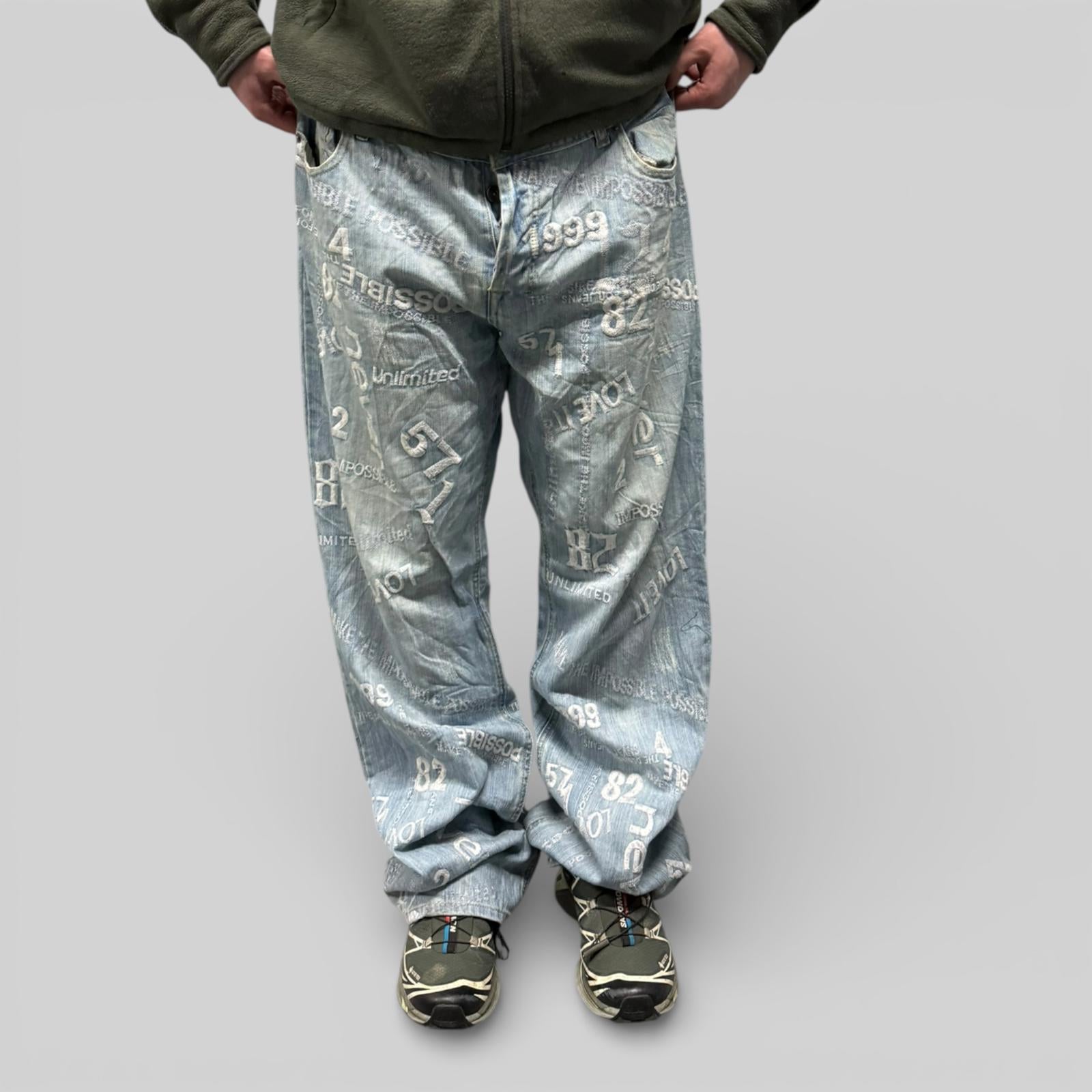 Vintage Fishbone baggy hip hop Jeans (W40)