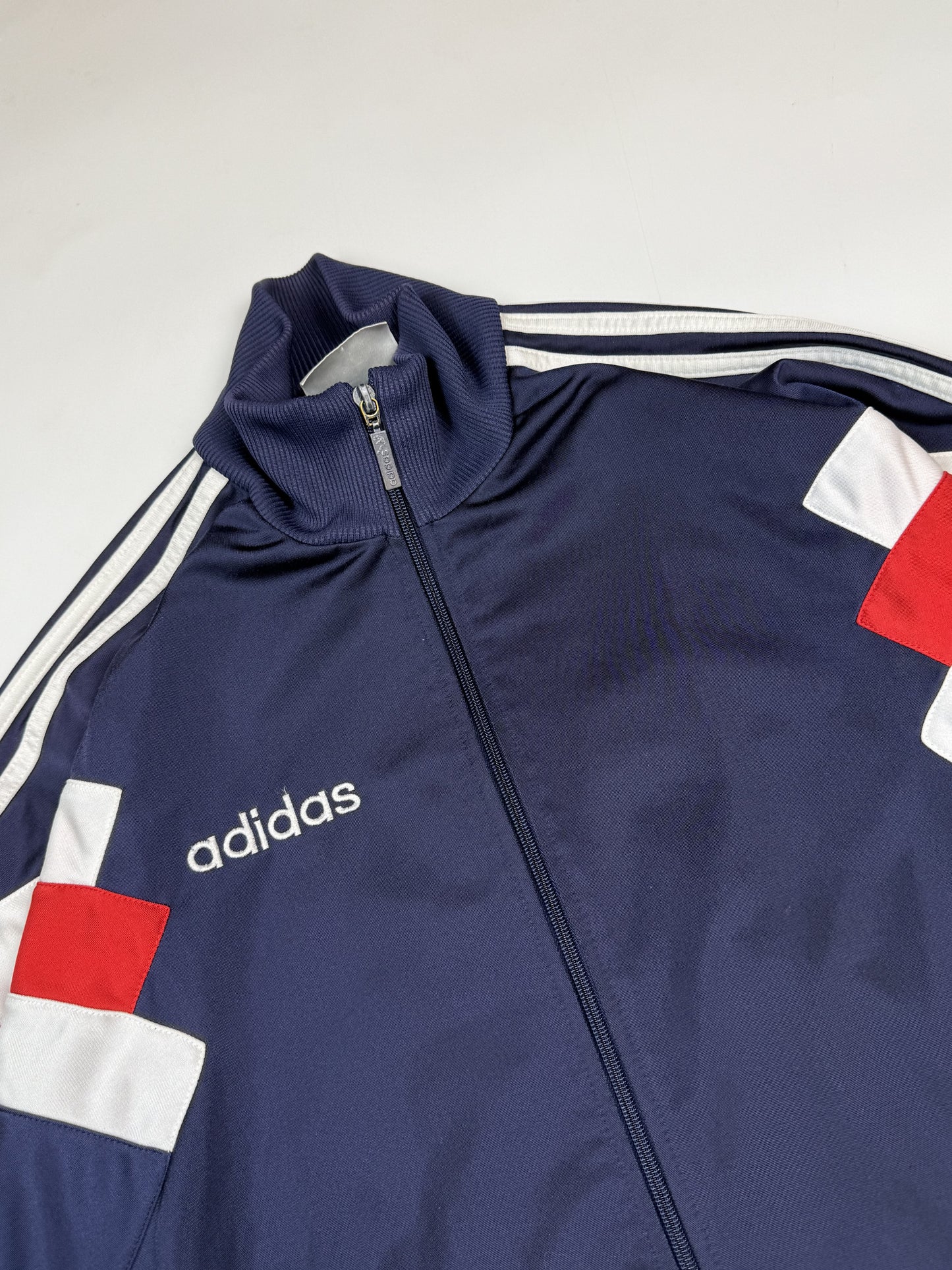 Vintage 90s Adidas colour block track jacket (L)