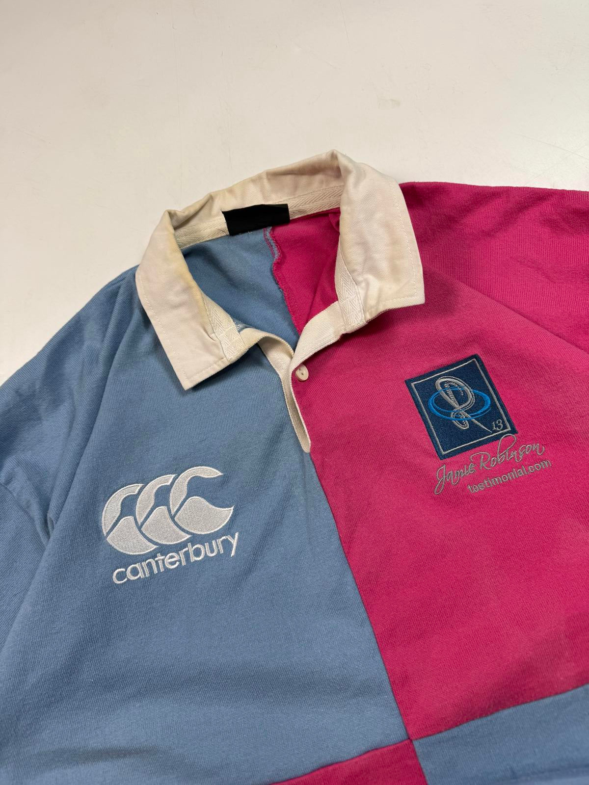 Vintage 90s Canterbury testimonial rugby shirt (L)