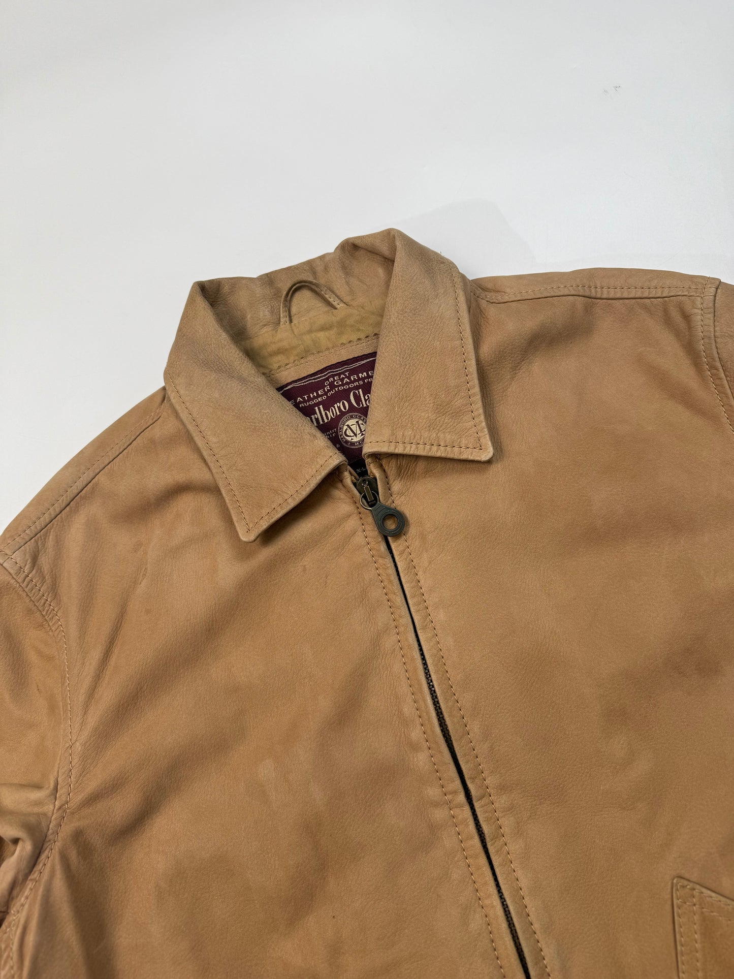 Vintage 90s Marlboro classics leather jacket (XL)