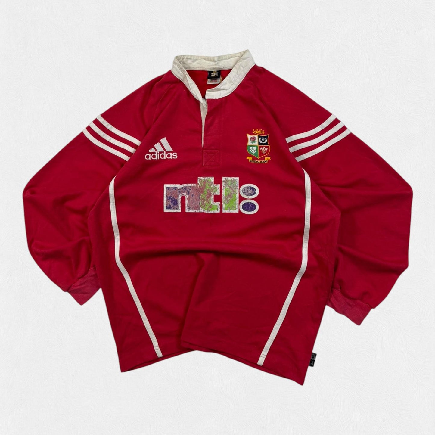 Vintage British & Irish Lions 2001 tour Adidas rugby shirt (L)