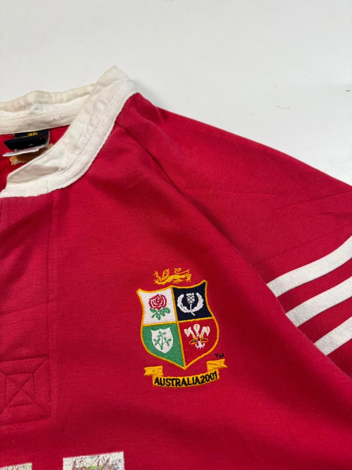 Vintage British & Irish Lions 2001 tour Adidas rugby shirt (L)